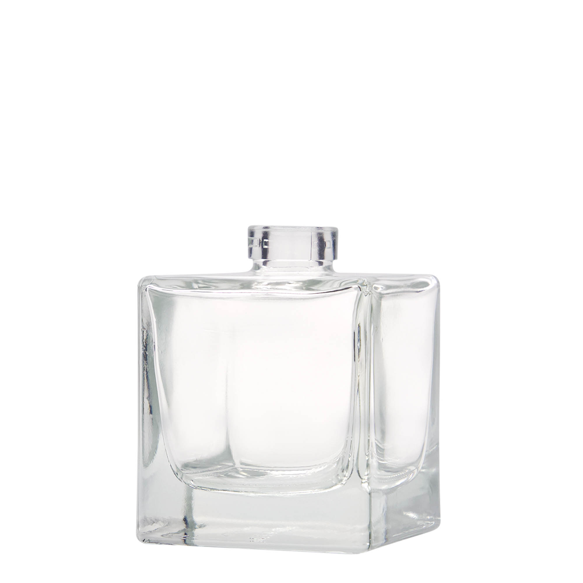 200 ml klaaspudel 'Cube', ruudukujuline, sulgur: kork