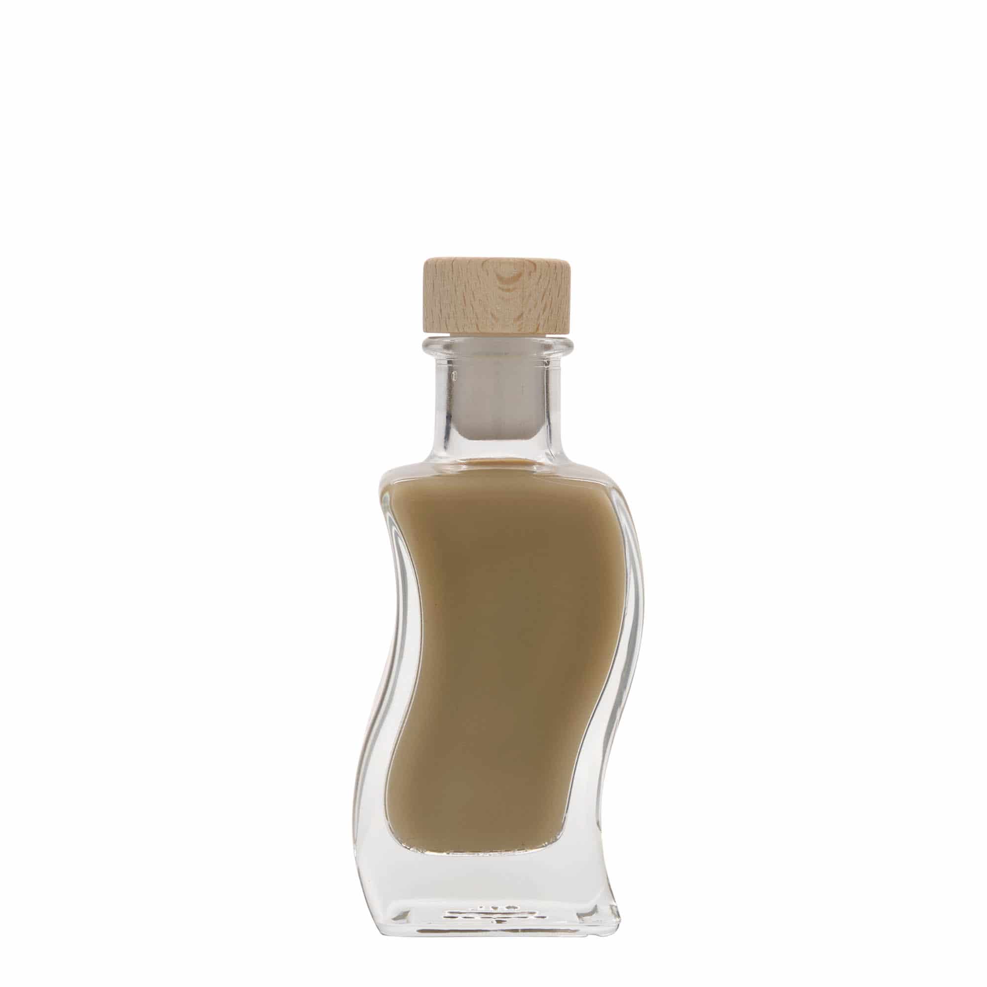 100 ml klaaspudel 'Laine', ruudukujuline, sulgur: kork