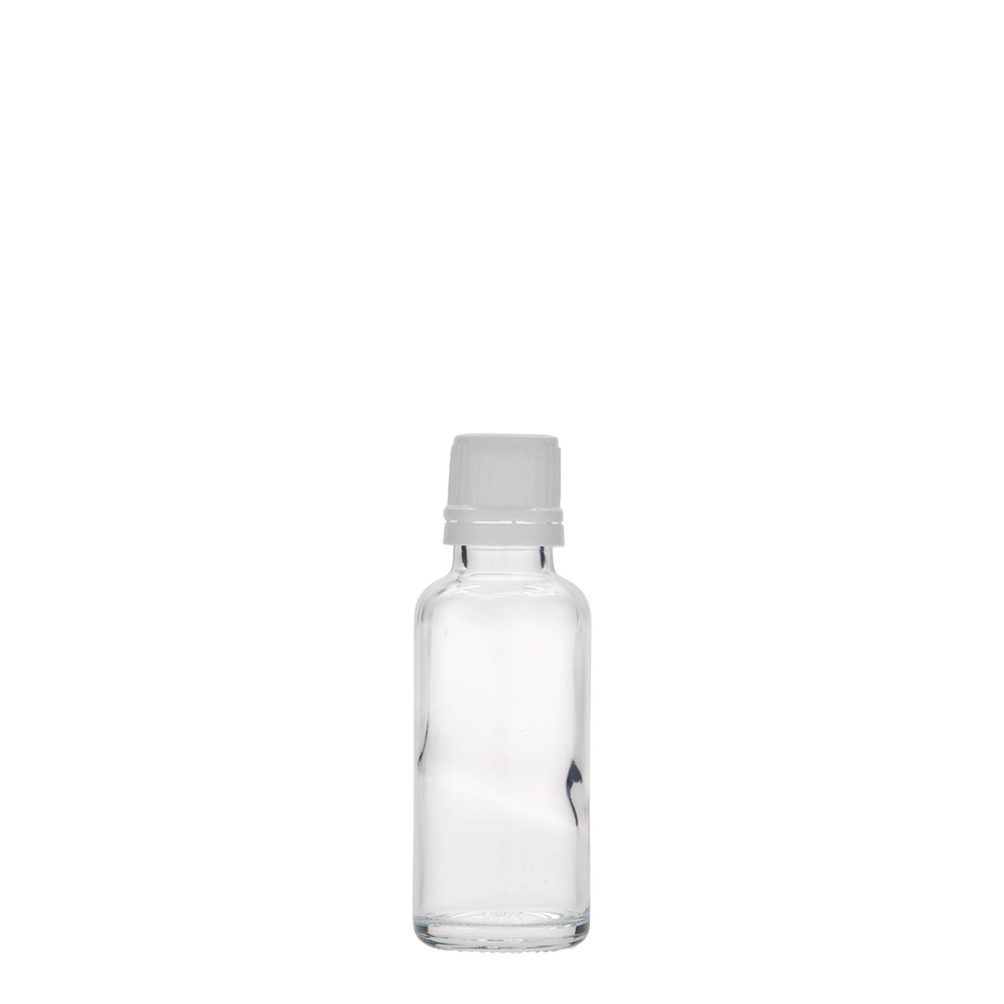 30 ml meditsiinipudel, klaas, suuava: DIN 18