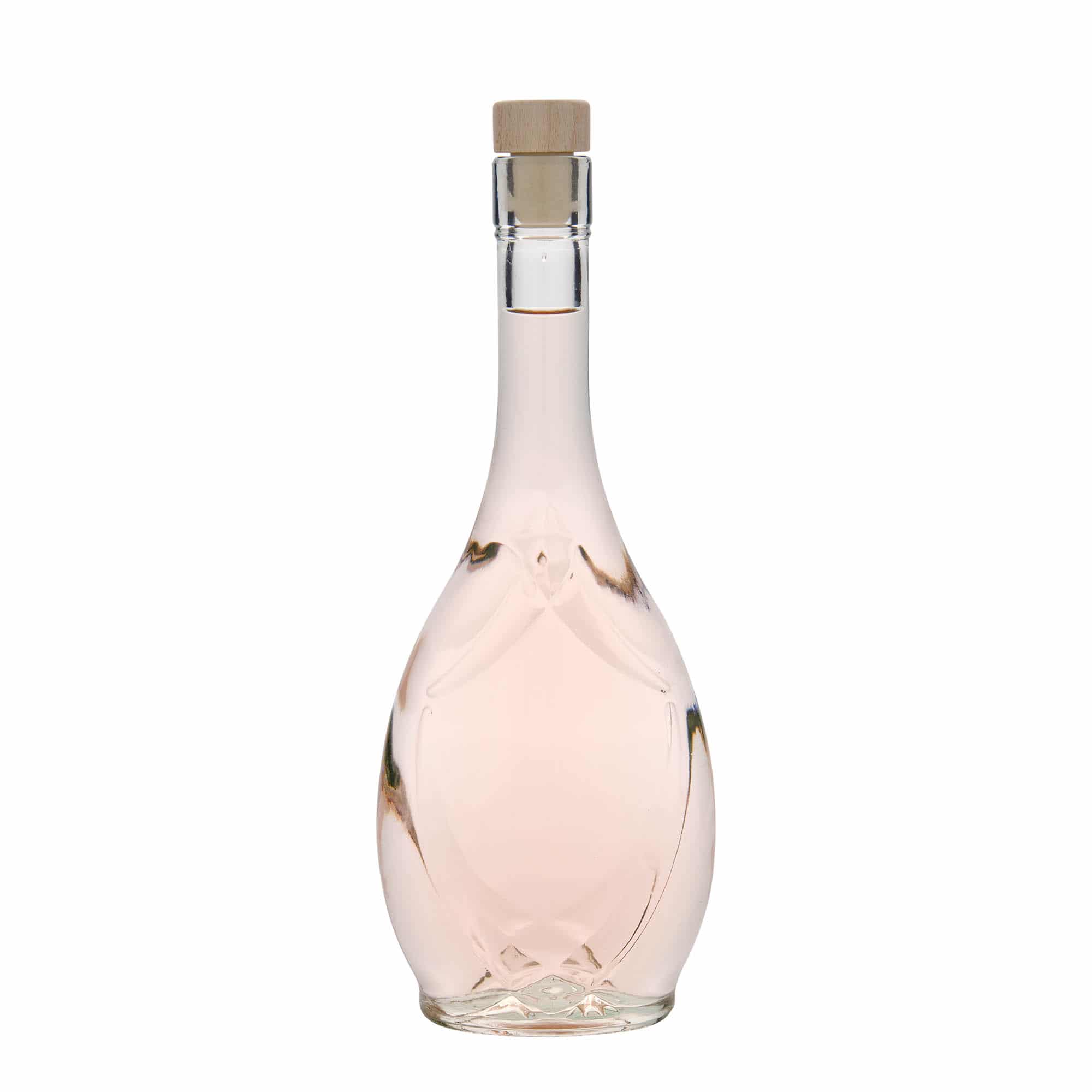 500 ml klaaspudel 'Zaragoza', ovaalne, sulgur: kork