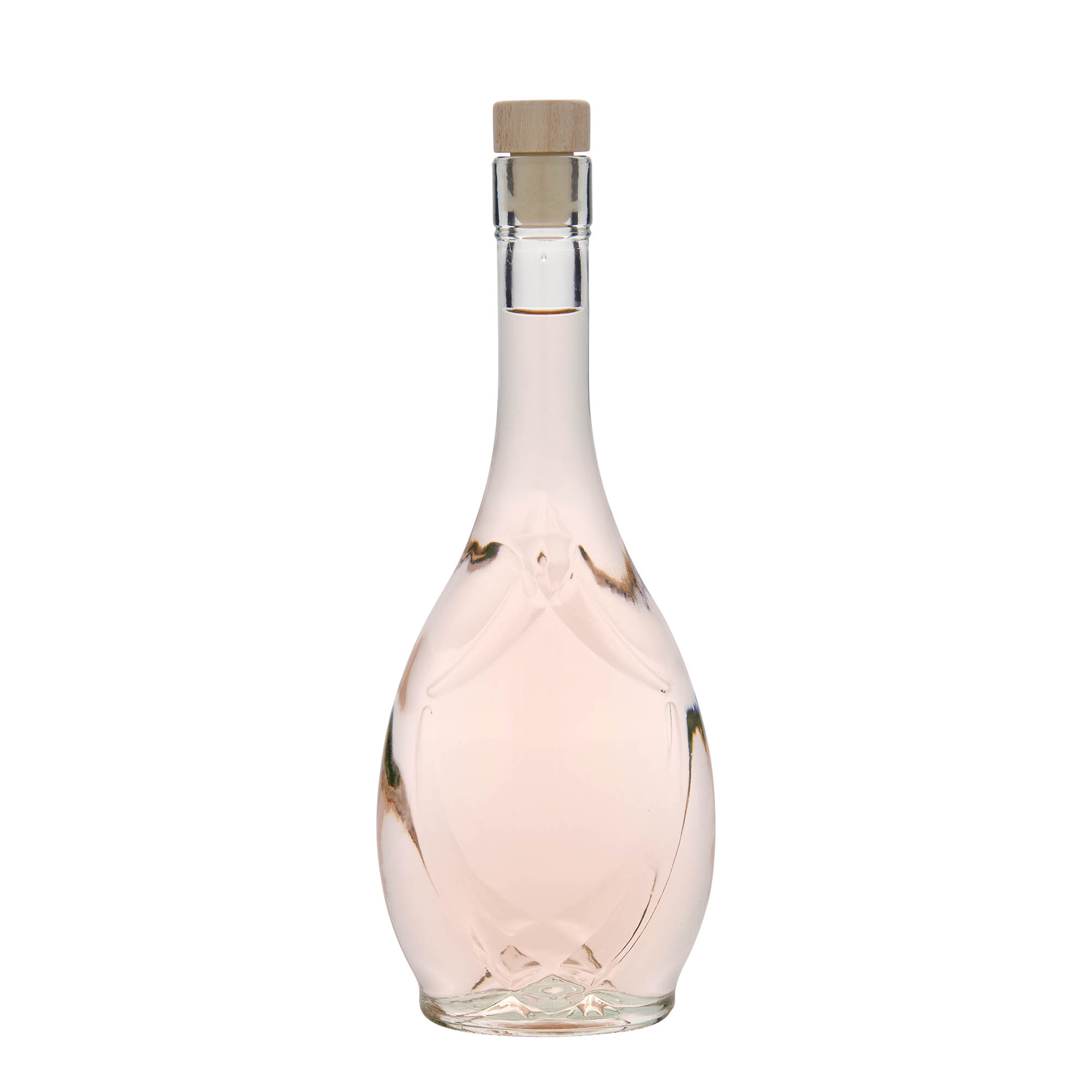500 ml klaaspudel 'Saragossa', ovaalne, suuava: kork