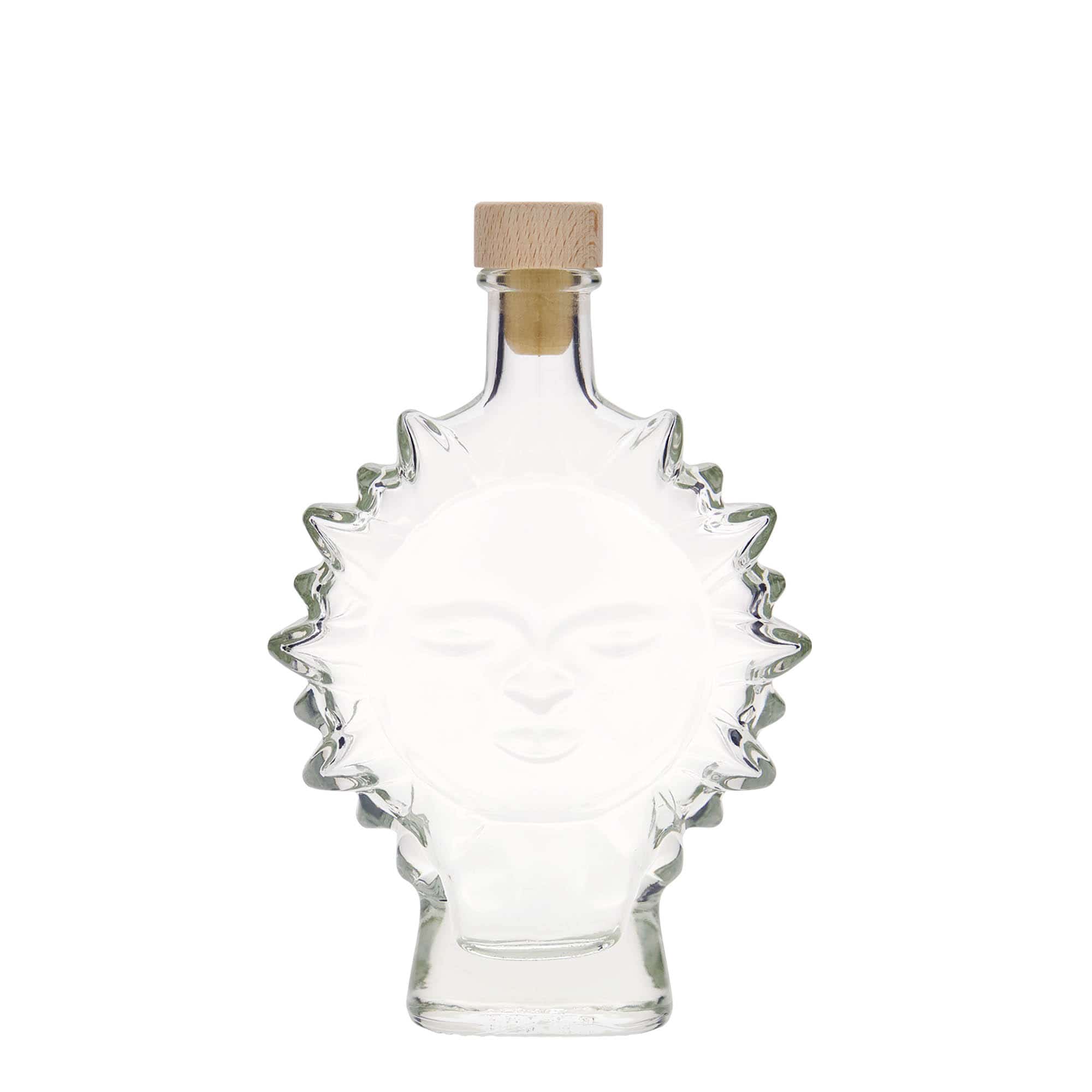 200 ml klaaspudel 'Päike', sulgur: kork