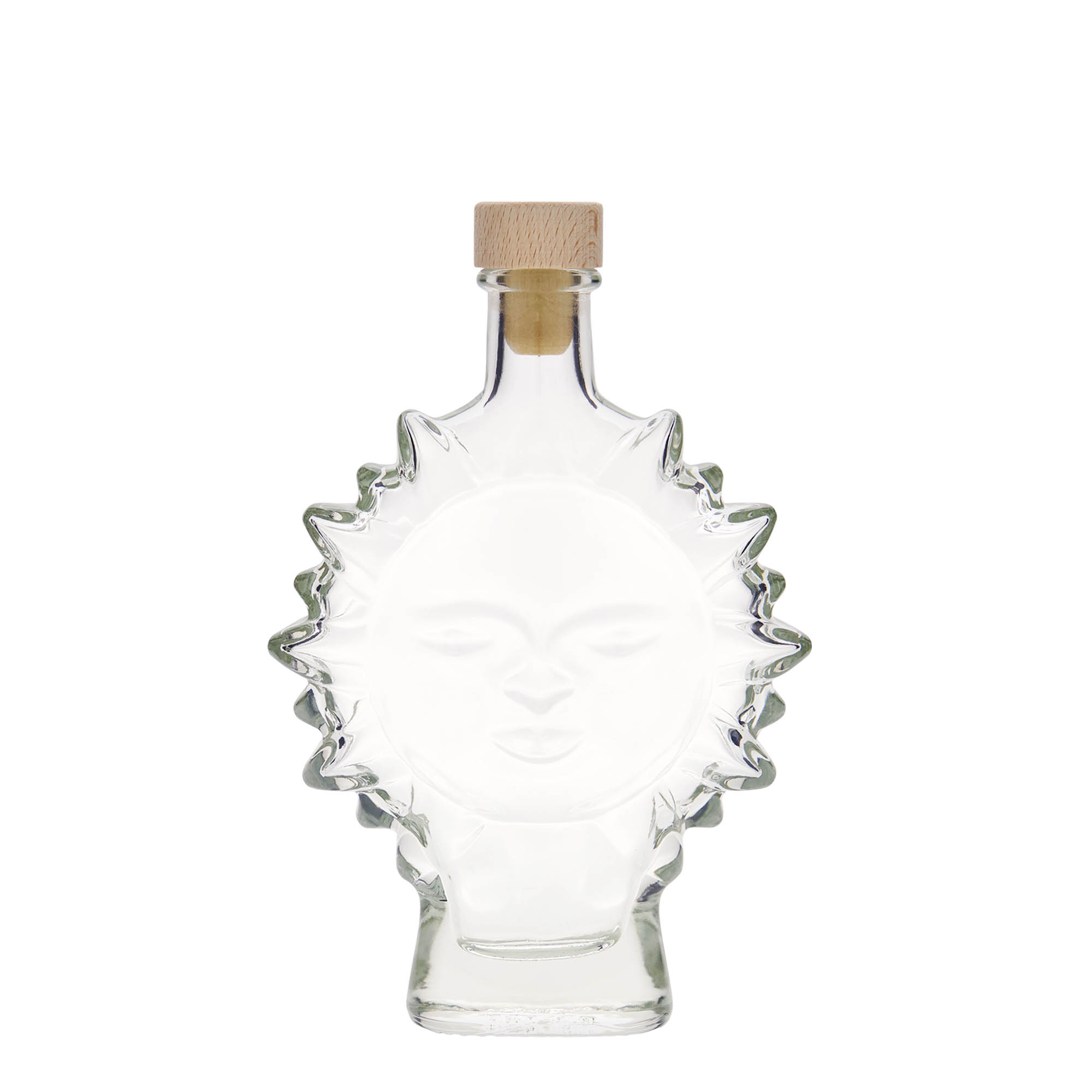 200 ml klaaspudel 'Sonne', ava: kork