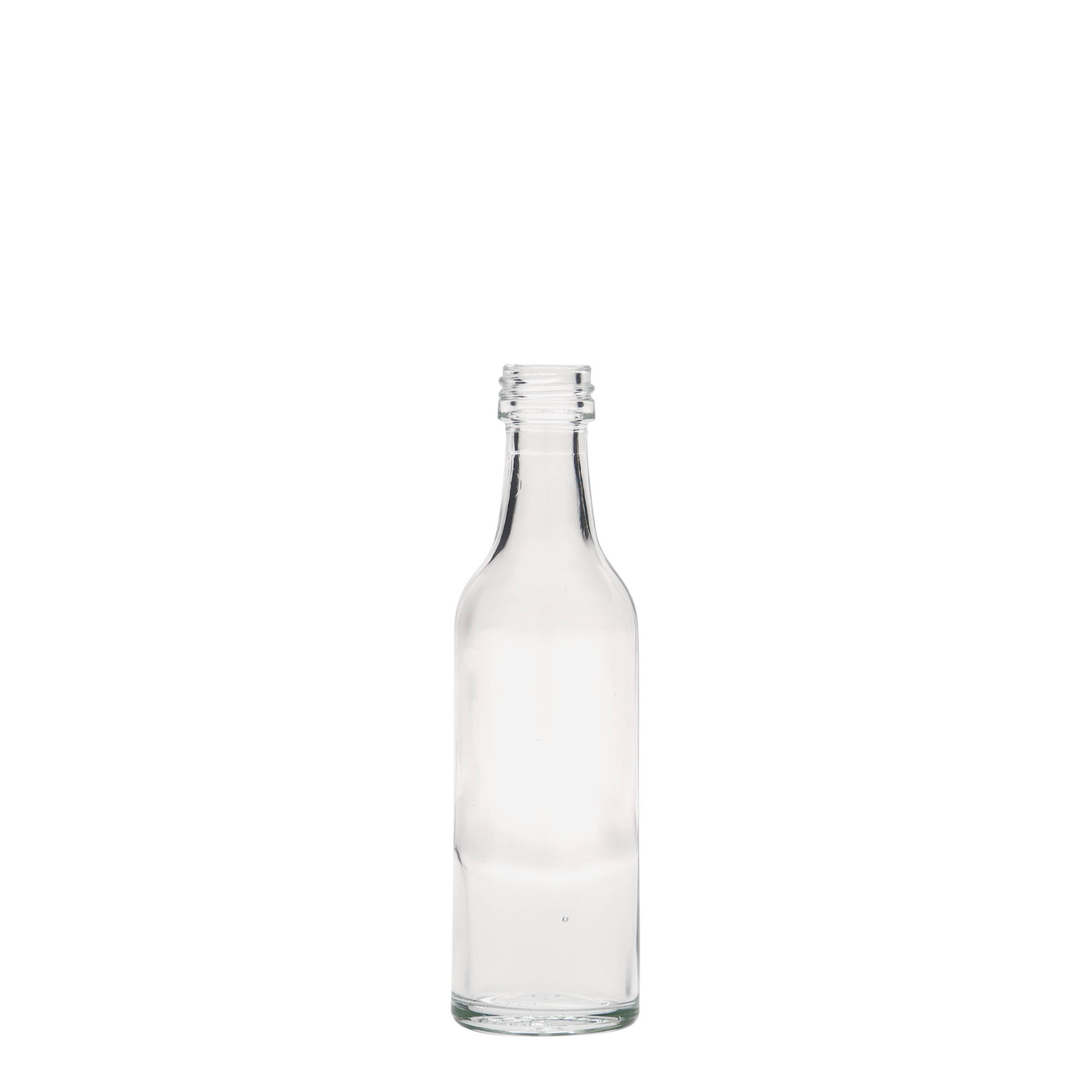 50 ml klaaspudel sirge kaelaga, avale: PP 18