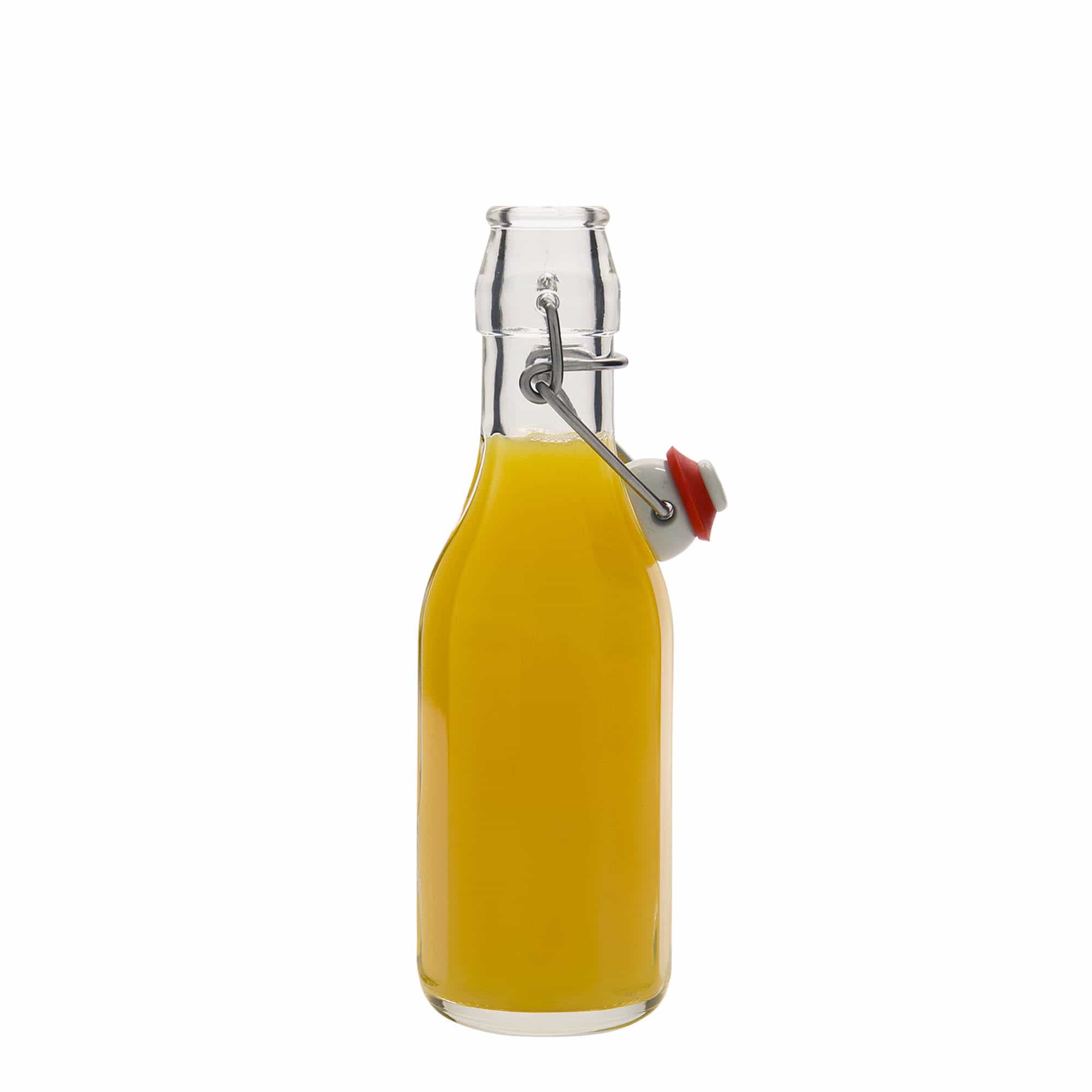 250 ml klaaspudel „Bravo“, kaheksanurkne, avale: klambrikork