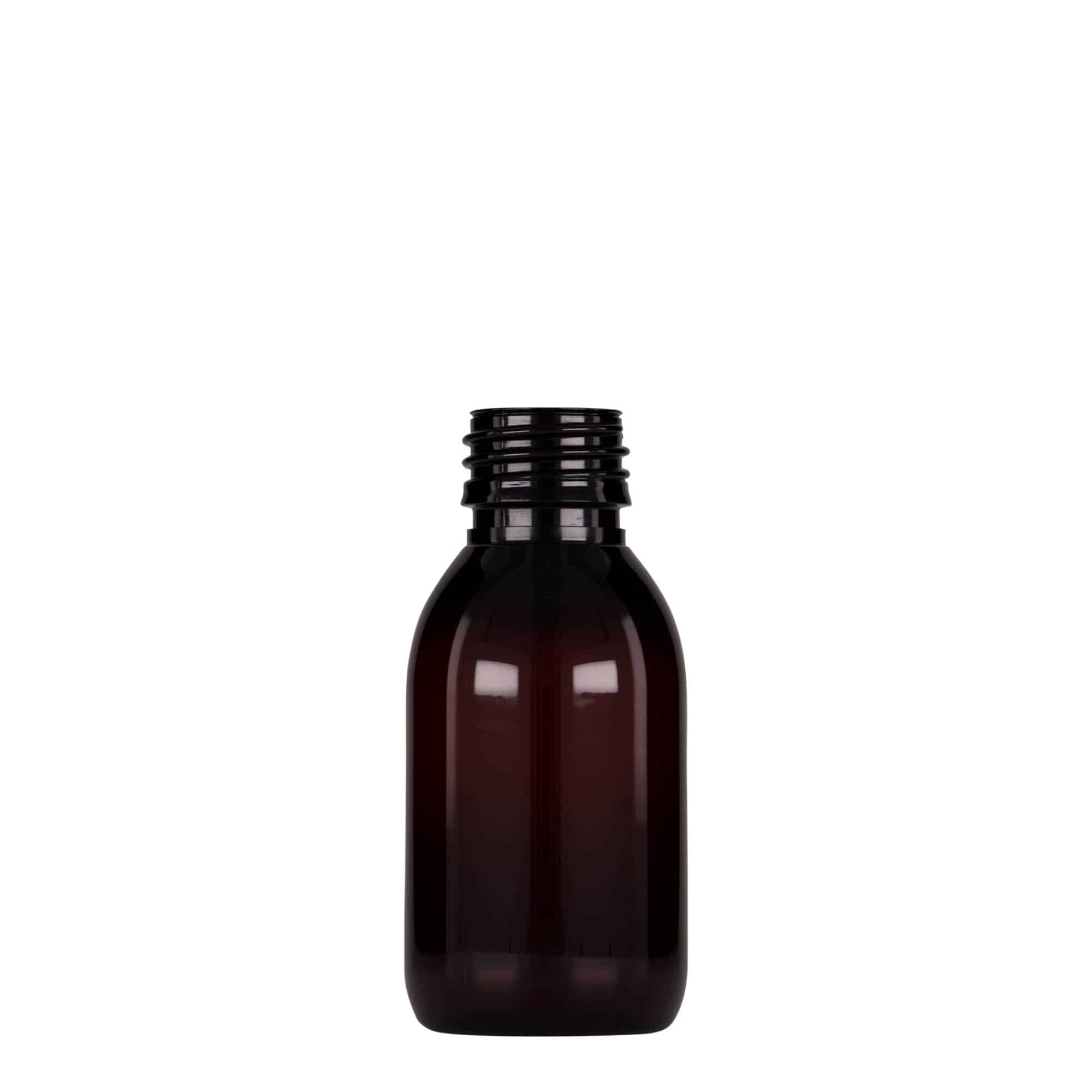 100 ml PET-rohupudel, pruun, plast, sulgur: PP 28 100 ml PET-rohupudel, pruun, plast, sulgur: PP 28