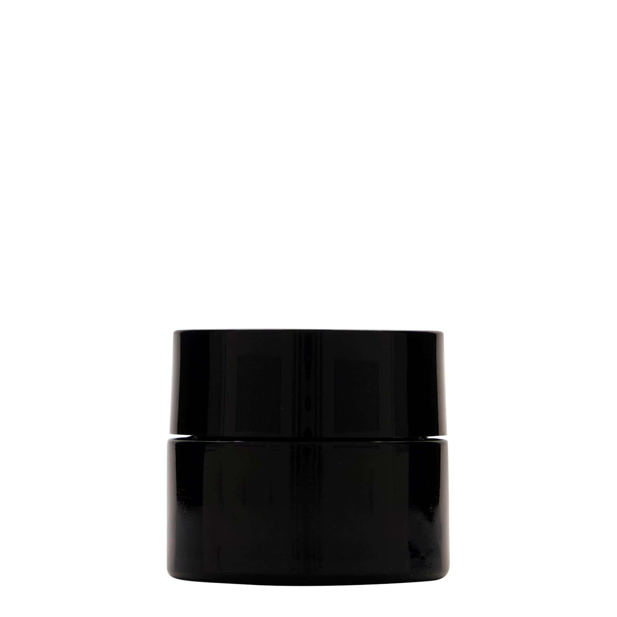 50 ml ringlussevõetud klaasist kosmeetikapurk 'Floria', klaas, antiikroheline, sulgur: GPI 58/400