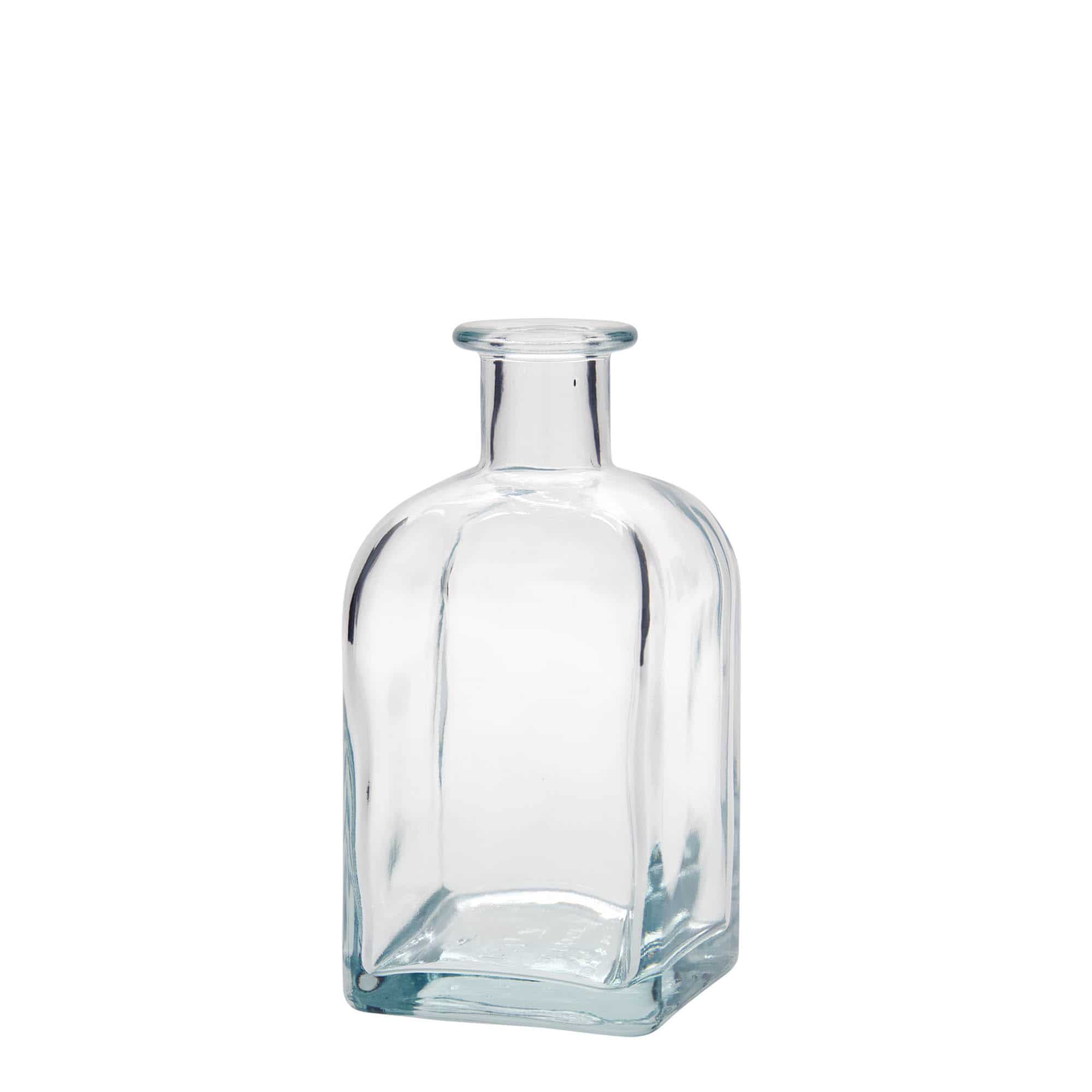 350 ml klaaspudel Apotheker Carré, ruudukujuline, suuava: kork