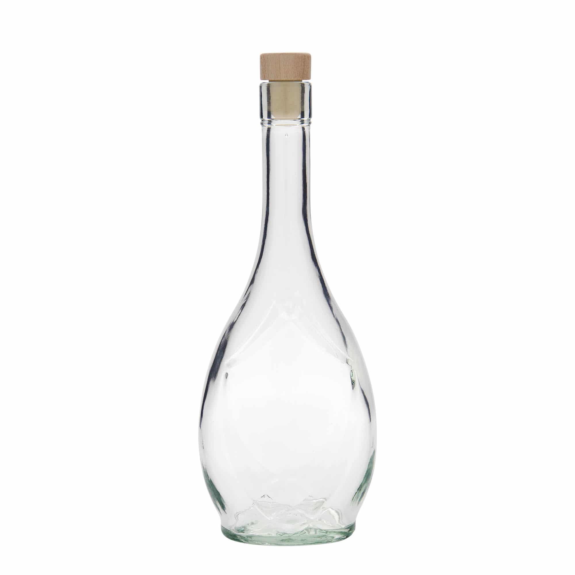 500 ml klaaspudel 'Zaragoza', ovaalne, sulgur: kork