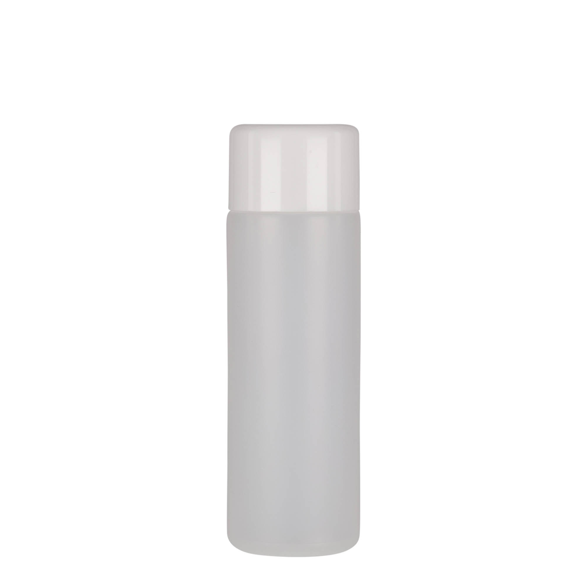 200 ml ümmargune pudel, PE-plastik, naturaalne, suu: kruvikork