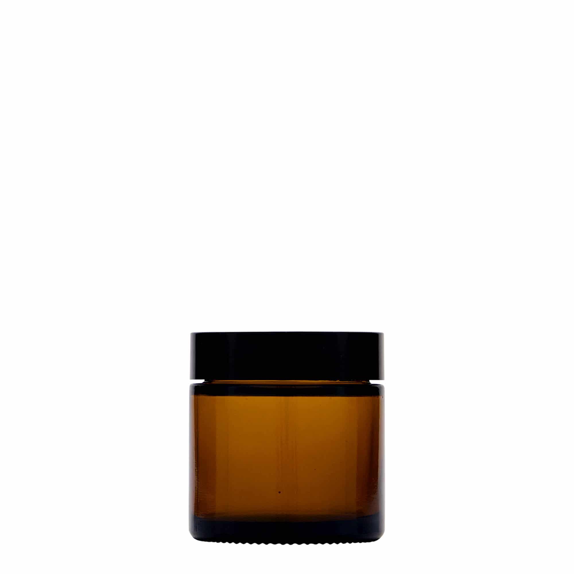60 ml kosmeetikapurk 'Brown Line', klaas, pruun, sulgur: keeratav kork