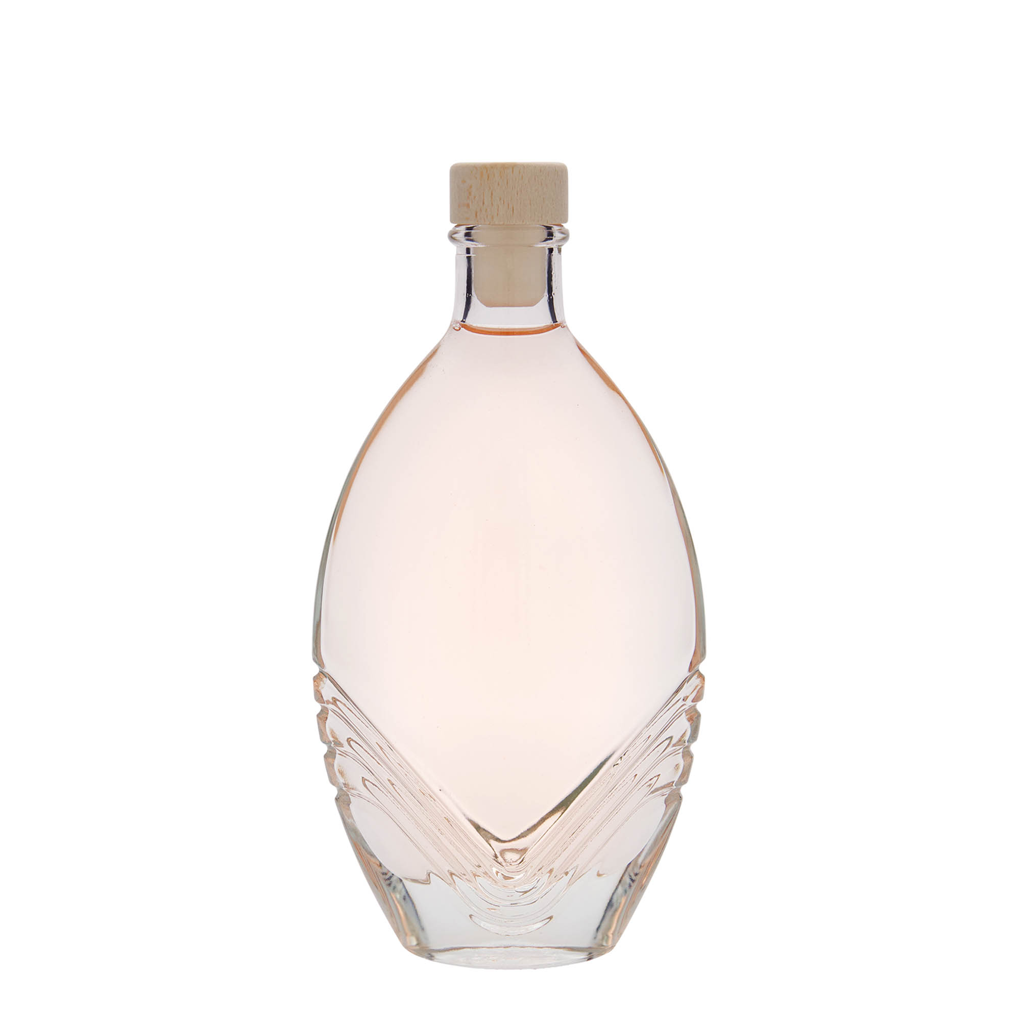 200 ml klaaspudel 'Florenze', ovaalne, sulgur: kork