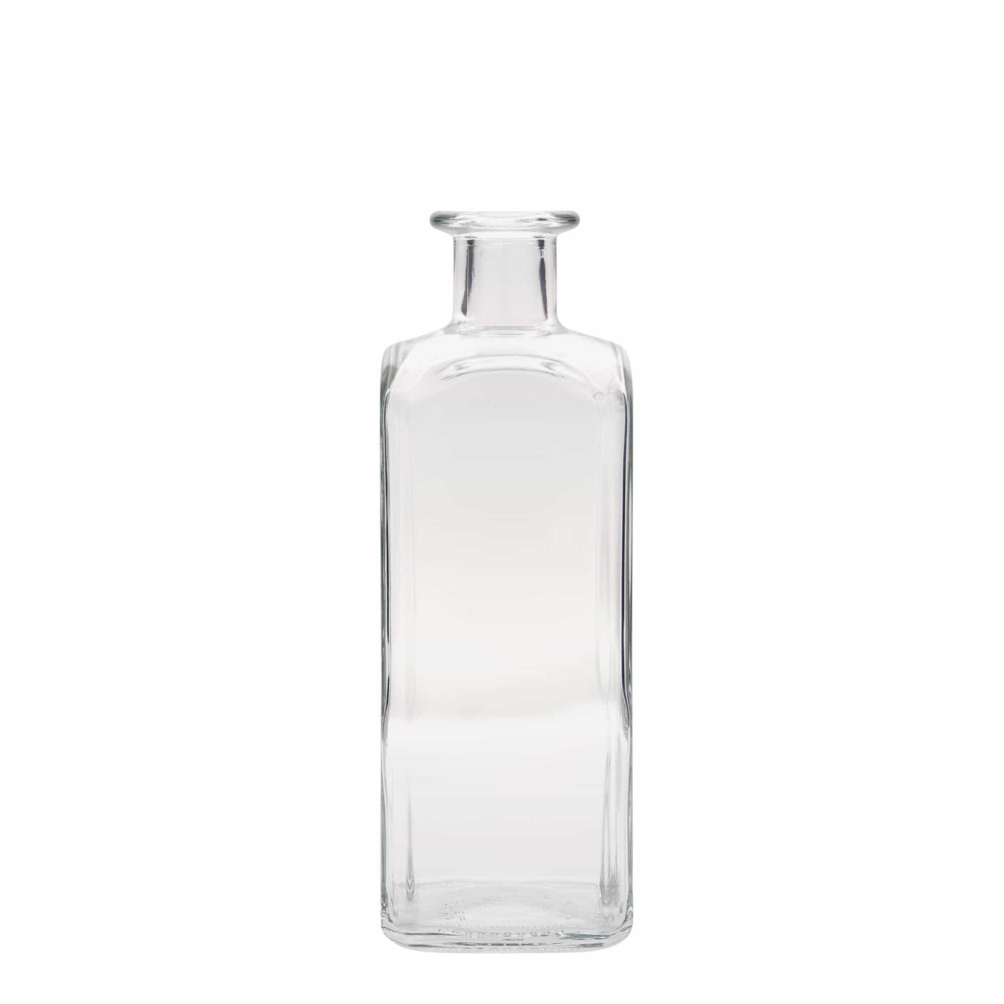 500 ml klaasist apteegipudel 'Carré', ruudukujuline, sulgur: kork 500 ml klaasist apteegipudel 'Carré', ruudukujuline, sulgur: kork