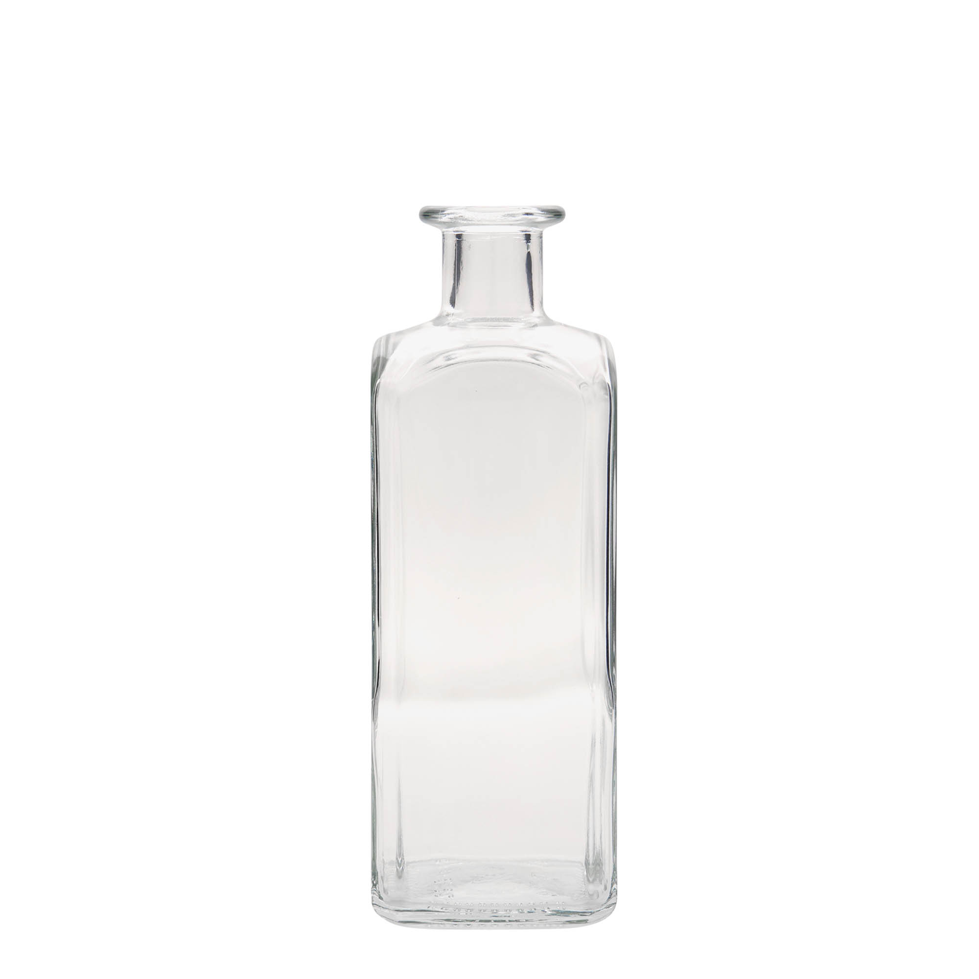 500 ml klaaspudel Apotheker Carré, ruudukujuline, suuava: kork