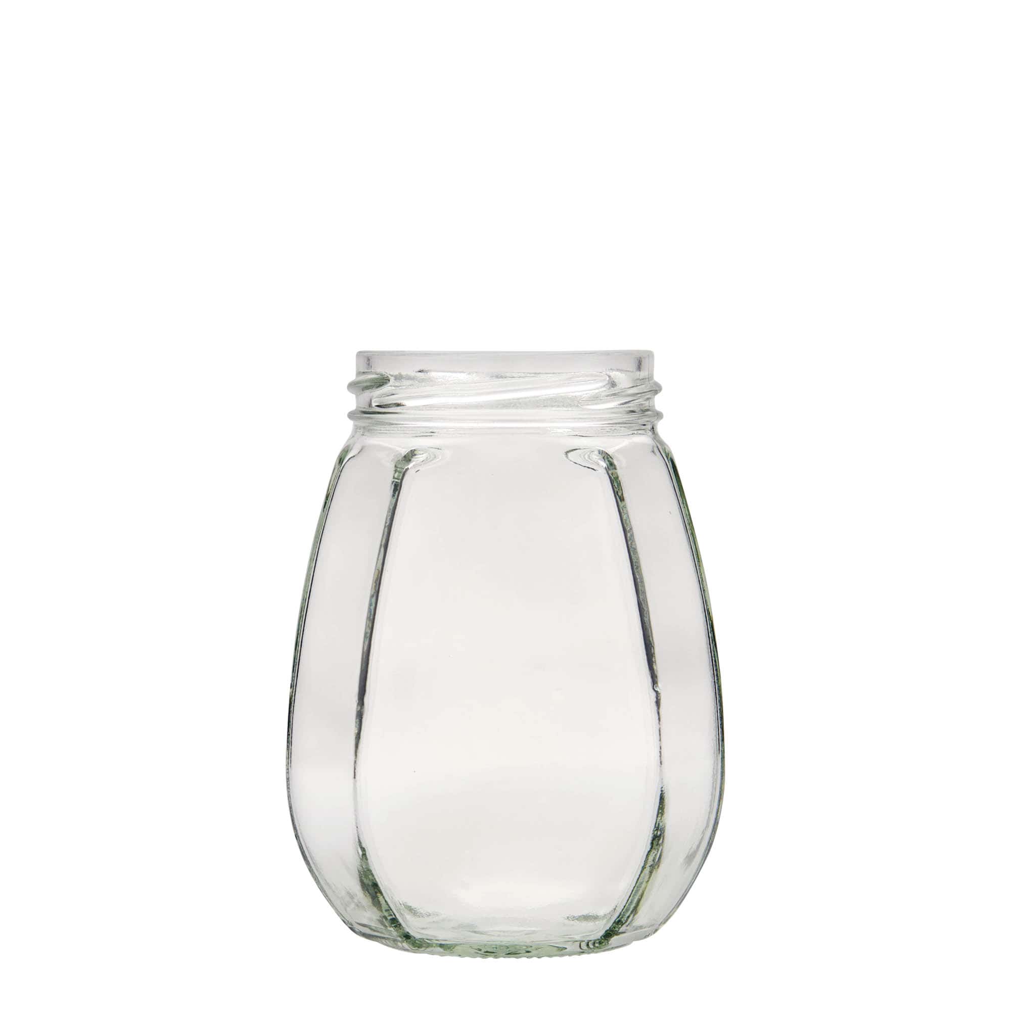 385 ml dekoratiivpurk, kuuekandiline, sulgur: twist-off (TO 63) 385 ml dekoratiivpurk, kuuekandiline, sulgur: twist-off (TO 63)