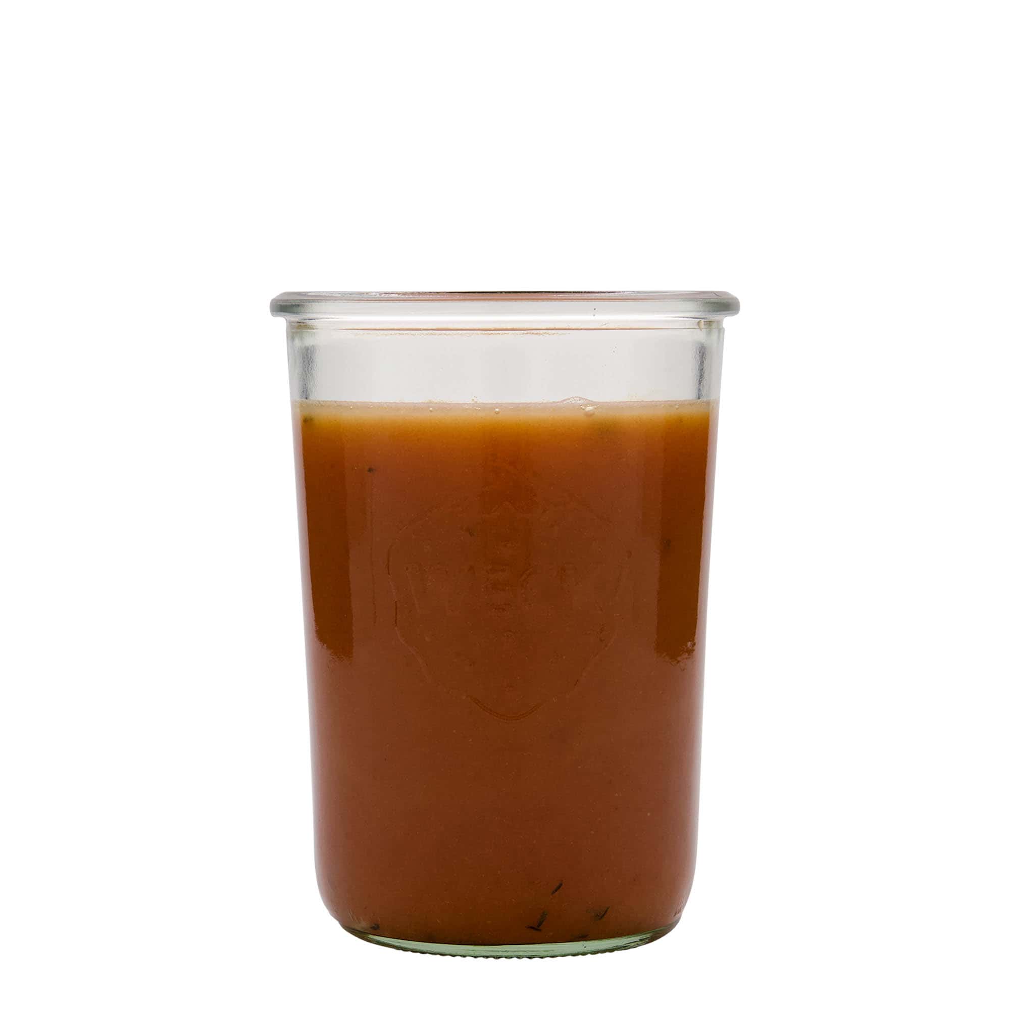 850 ml WECKi laia suuga purk, sulgur: ümar serv