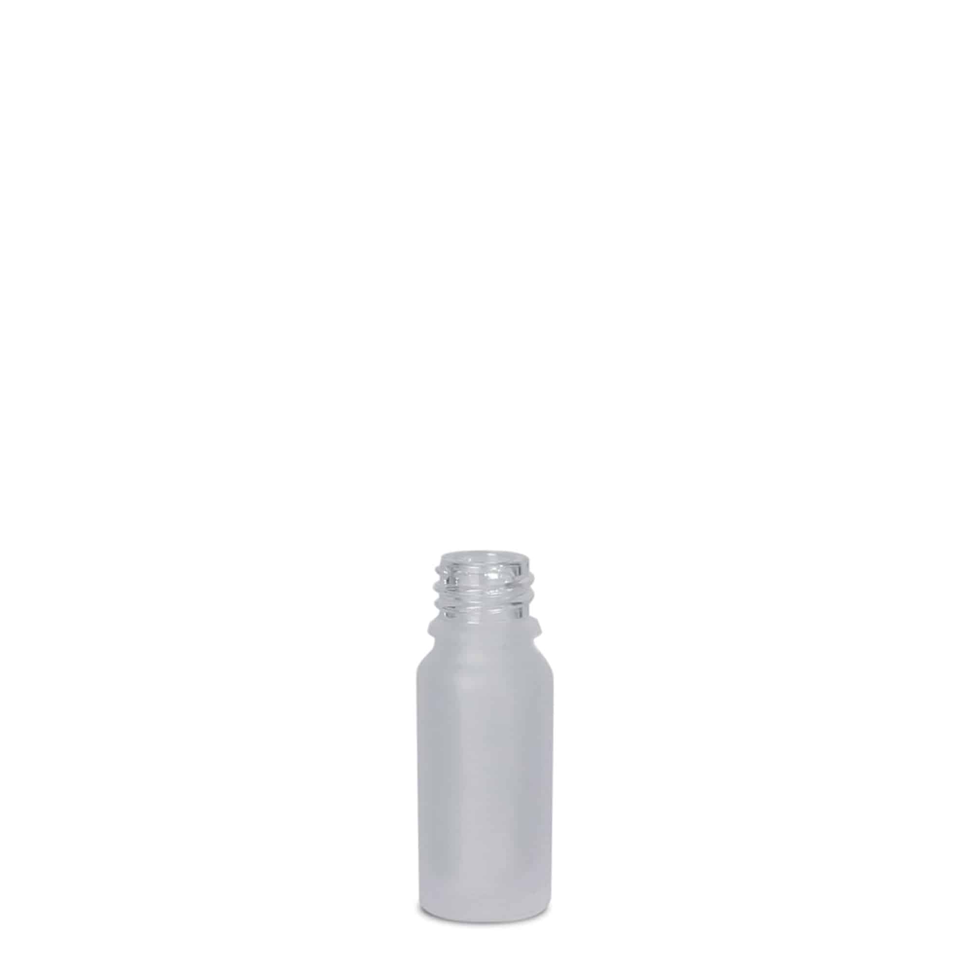 10 ml meditsiinipudel, klaas, matt, suuavale: DIN 18