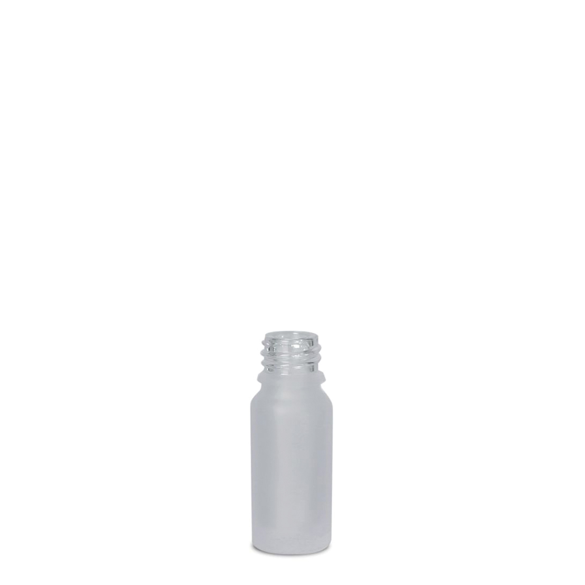 10 ml meditsiini pudel, klaas, jäätunud, suuava: DIN 18 10 ml meditsiini pudel, klaas, jäätunud, suuava: DIN 18