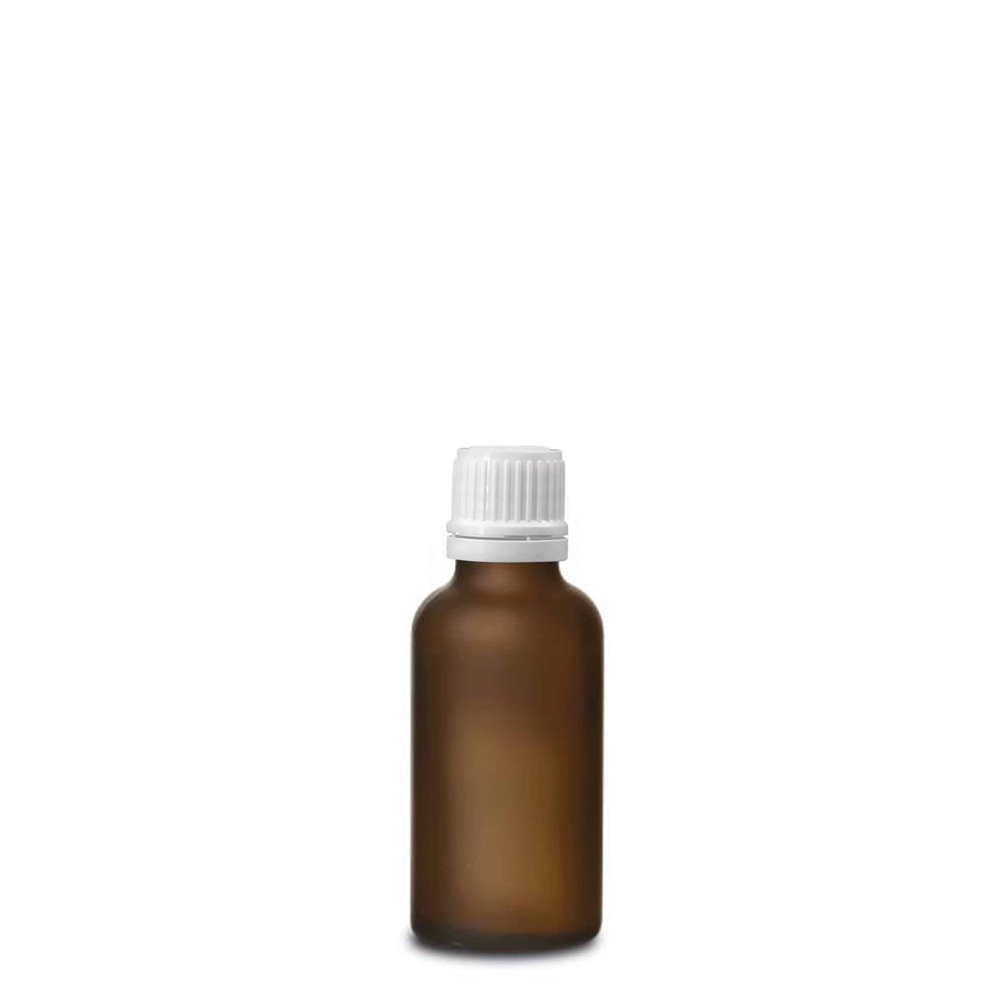 30ml meditsiinipudel, klaas, pruun matt, suuavale: DIN 18
