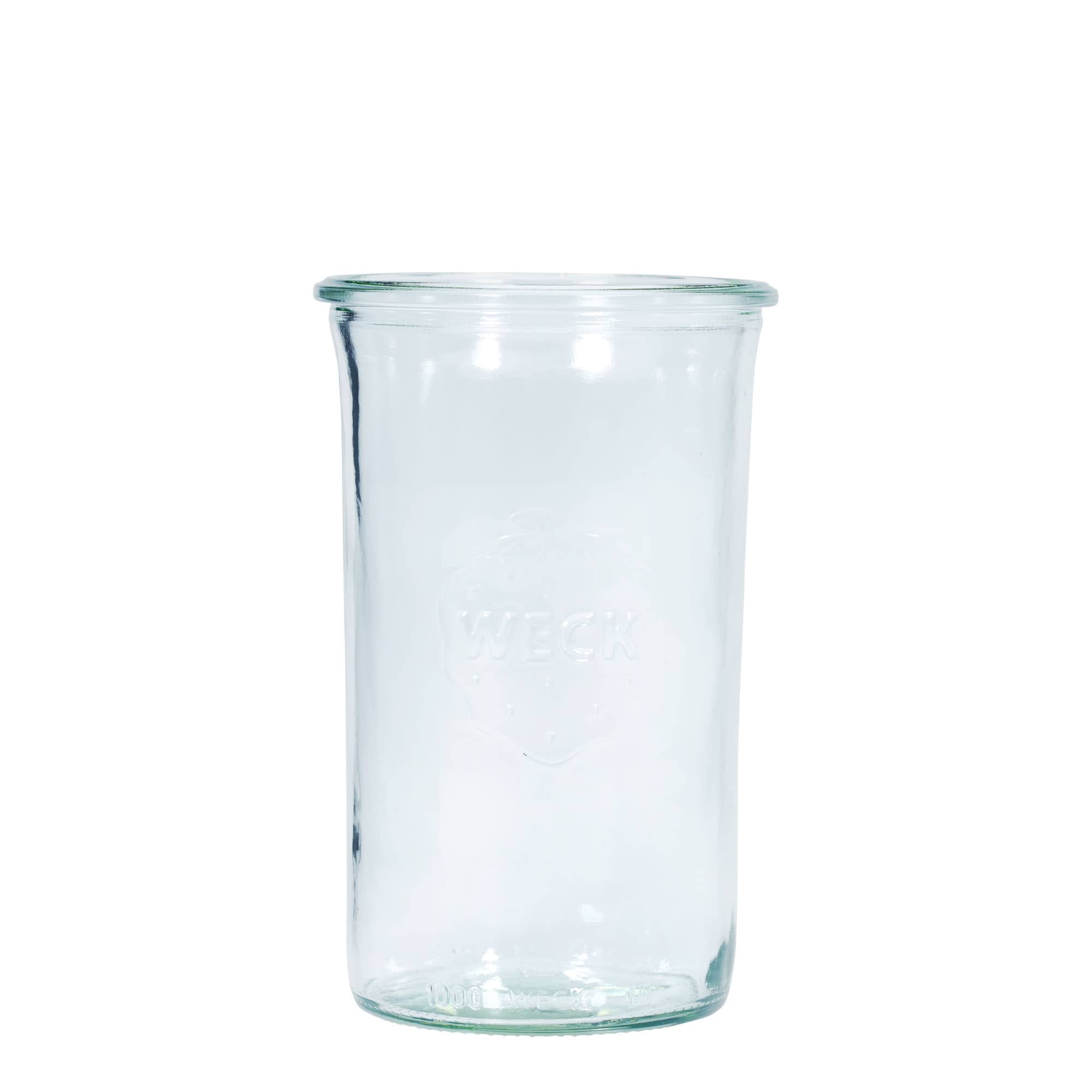 1000 ml WECKi laia suuga purk, sulgur: ümar serv
