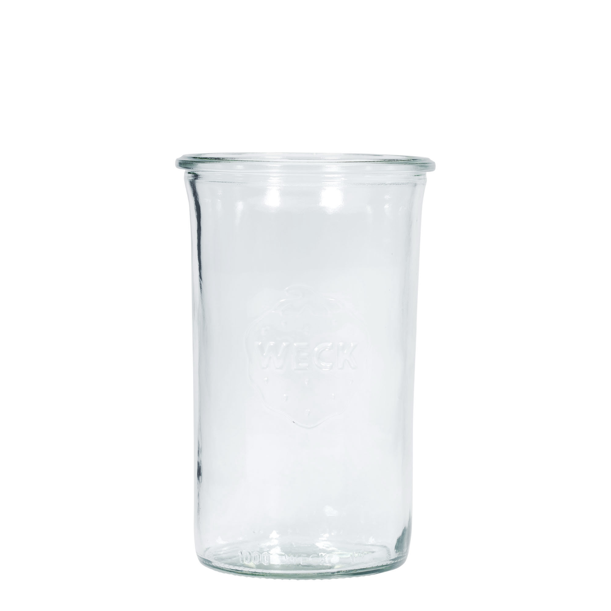 1000 ml WECKi laia suuga purk, sulgur: ümar serv