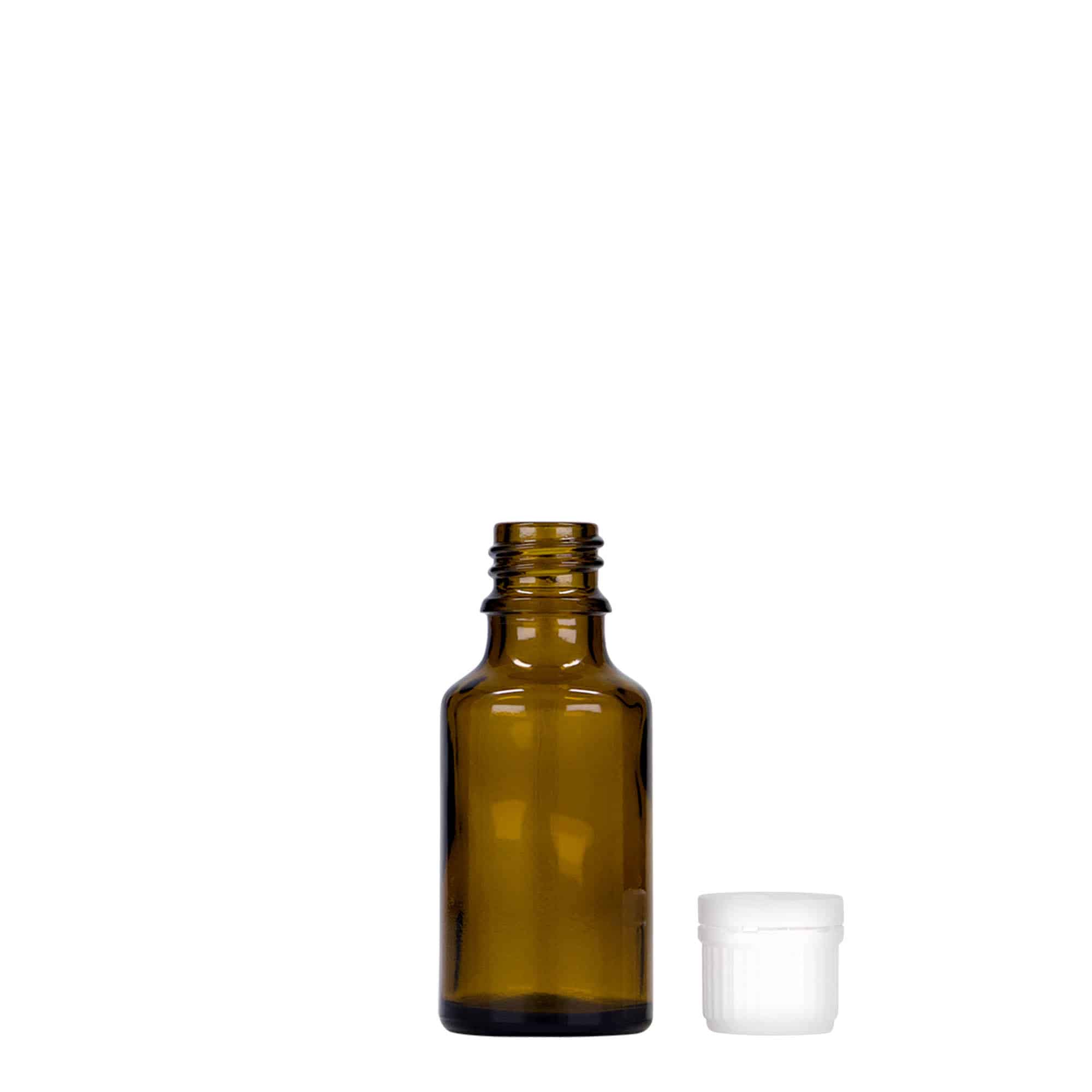25 ml meditsiinipudel, klaas, pruun, suuava: DIN 18