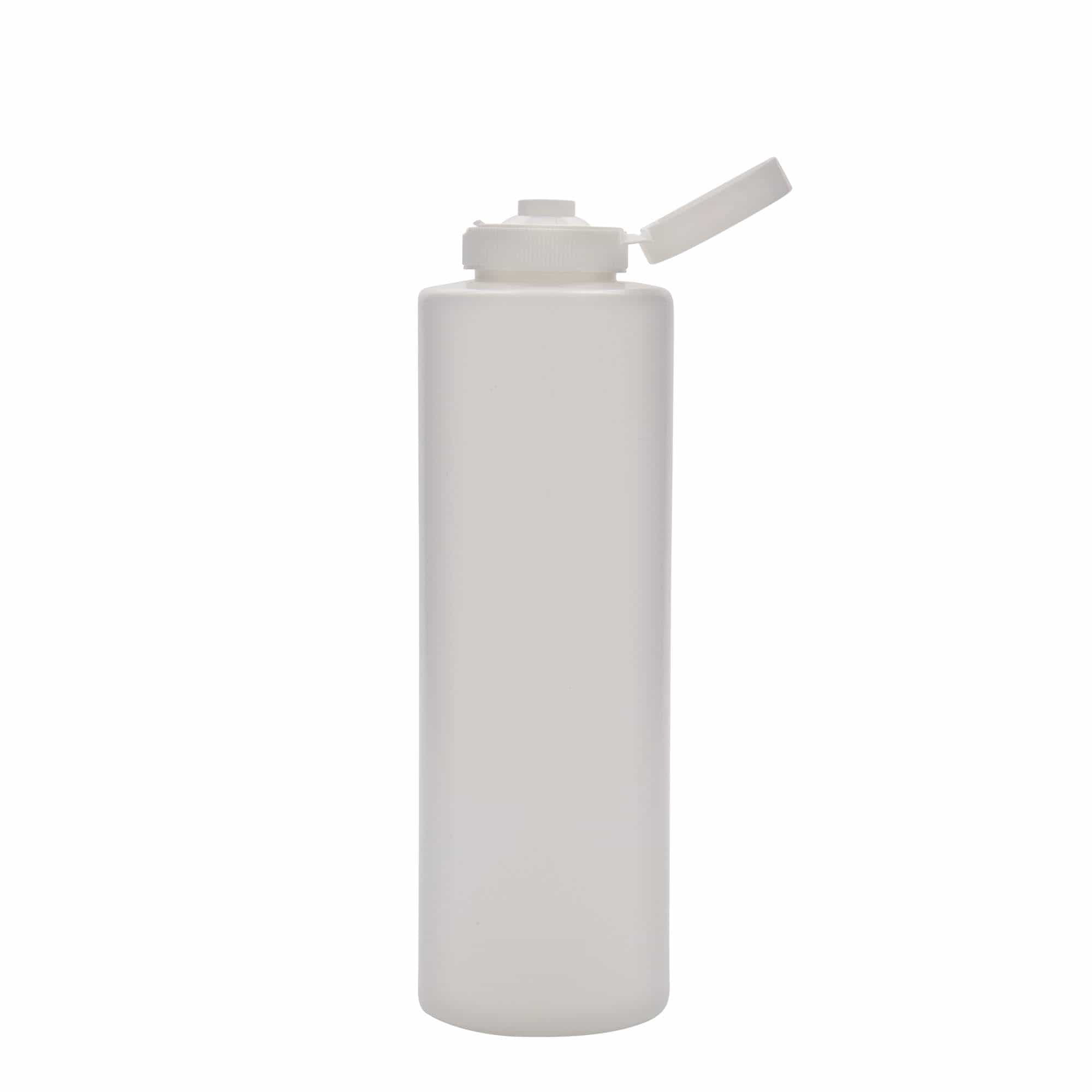 500 ml kastmepudel, LDPE-plast, valge, sulgur:  38/400