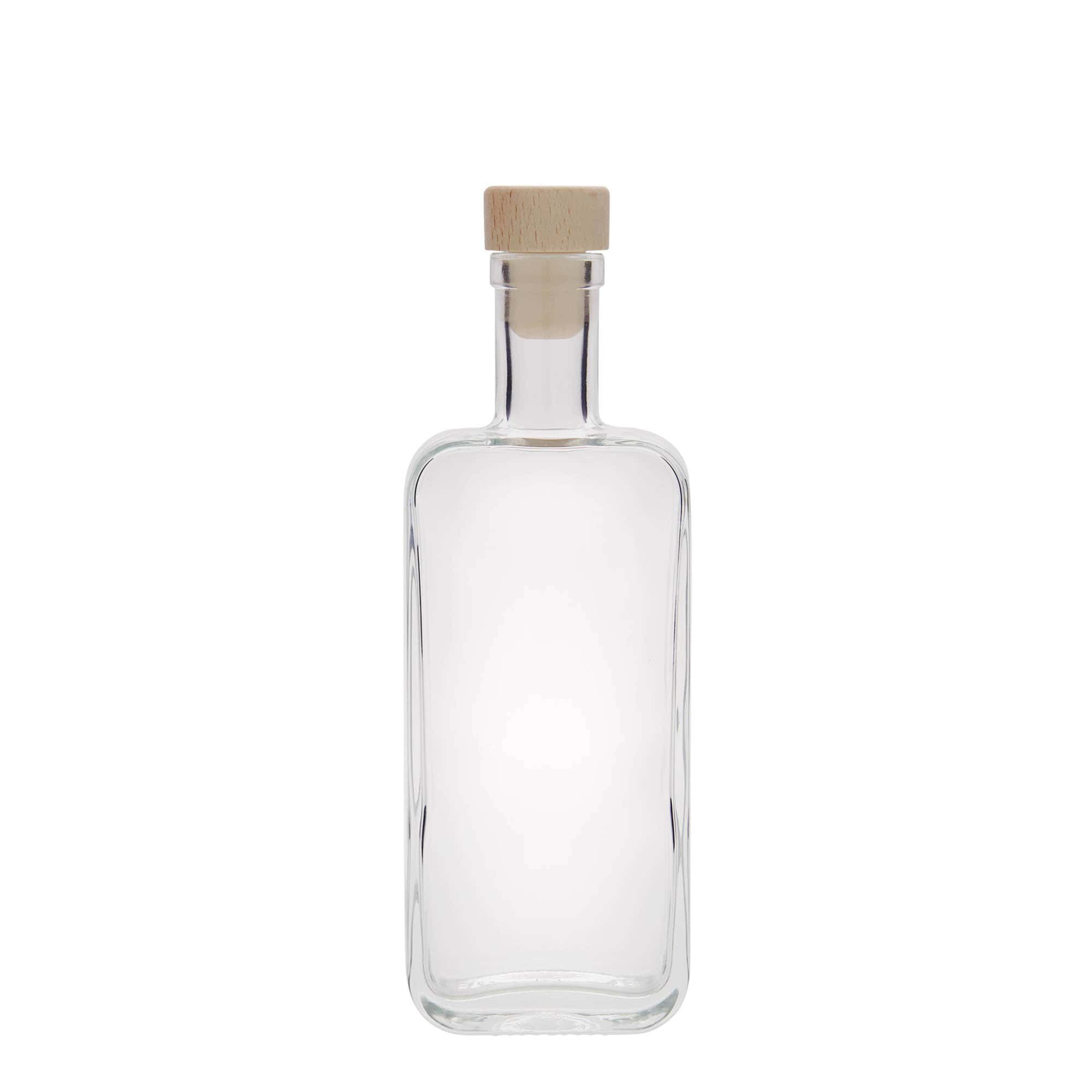 200 ml klaaspudel 'Nice', ristkülikukujuline, sulgur: kork