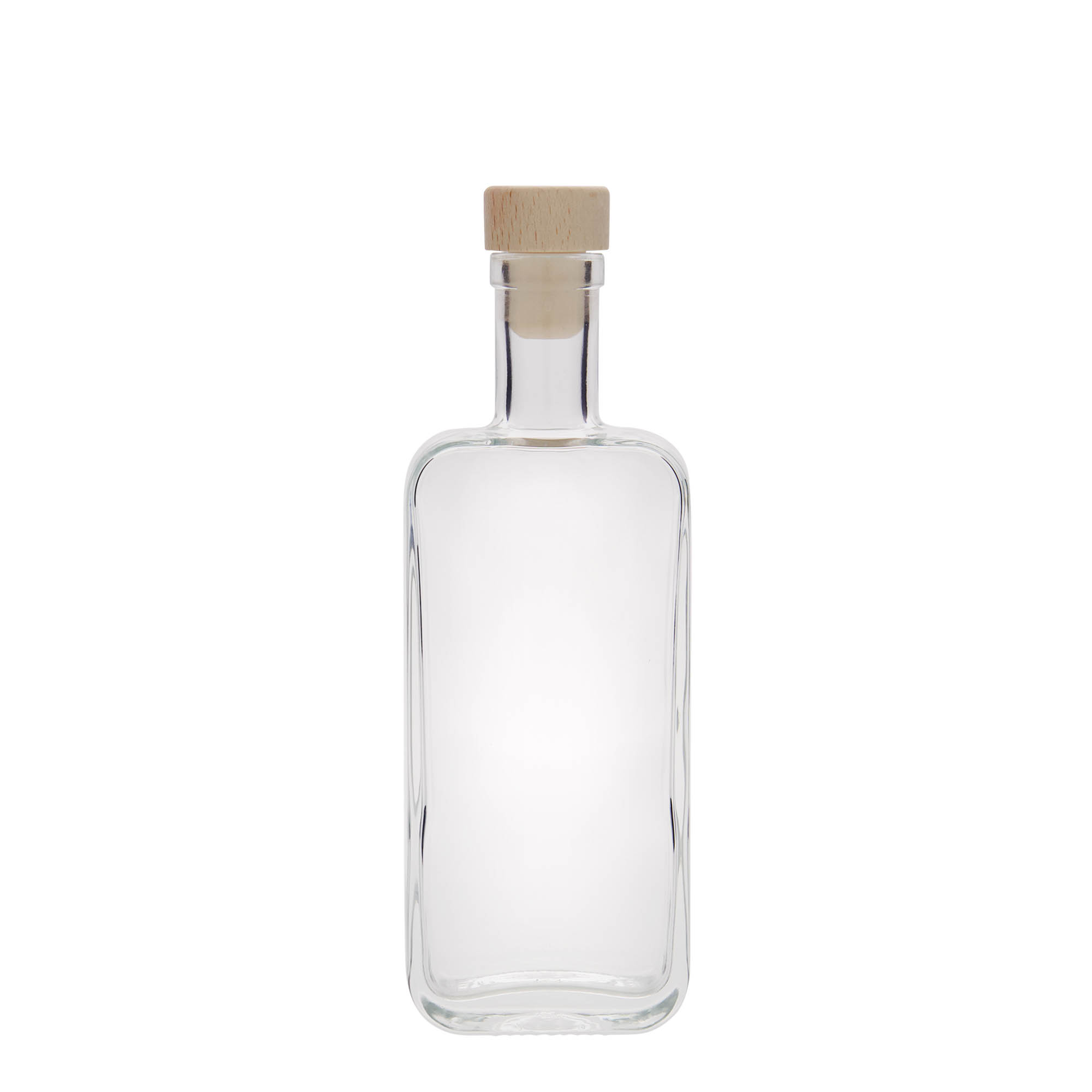 200 ml klaaspudel 'Nice', ristkülikukujuline, avaus: kork