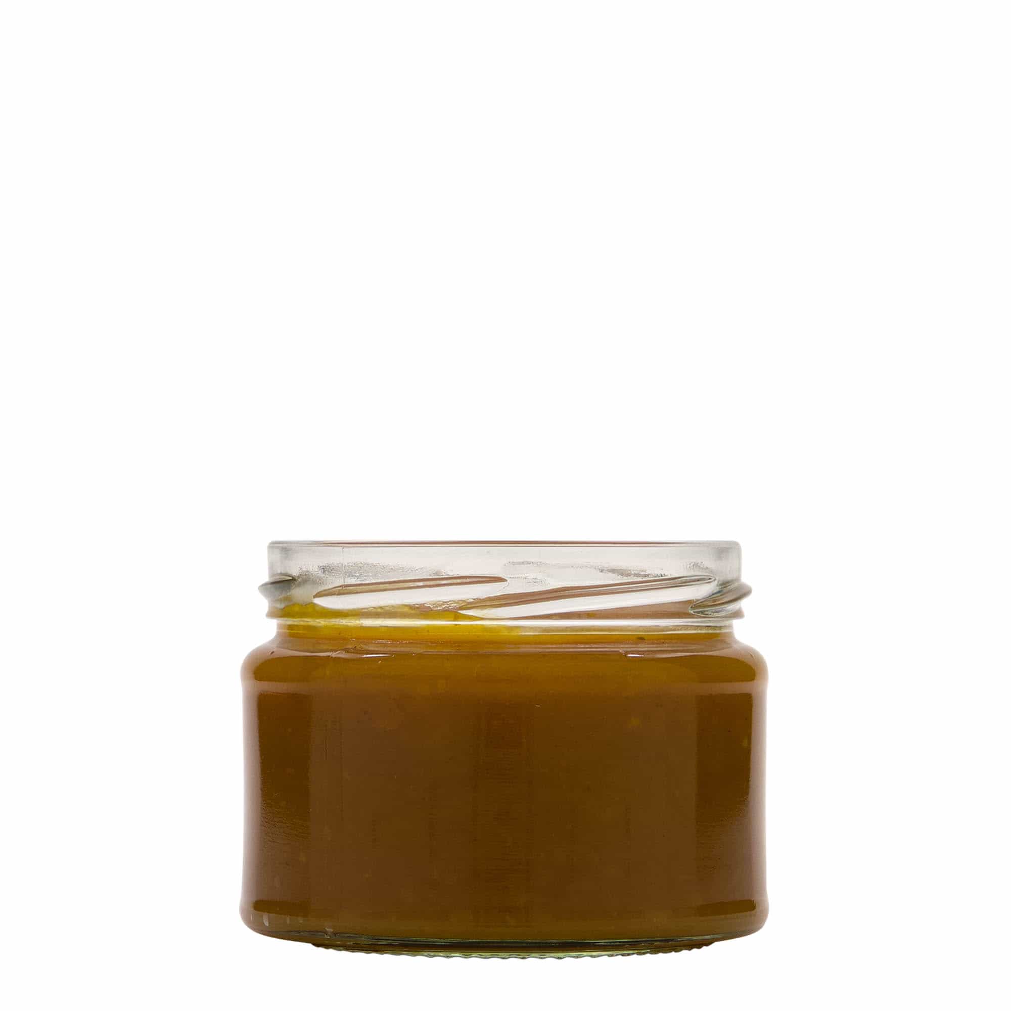 280 ml madal ümmargune purk, sulgur: twist-off (TO 82)