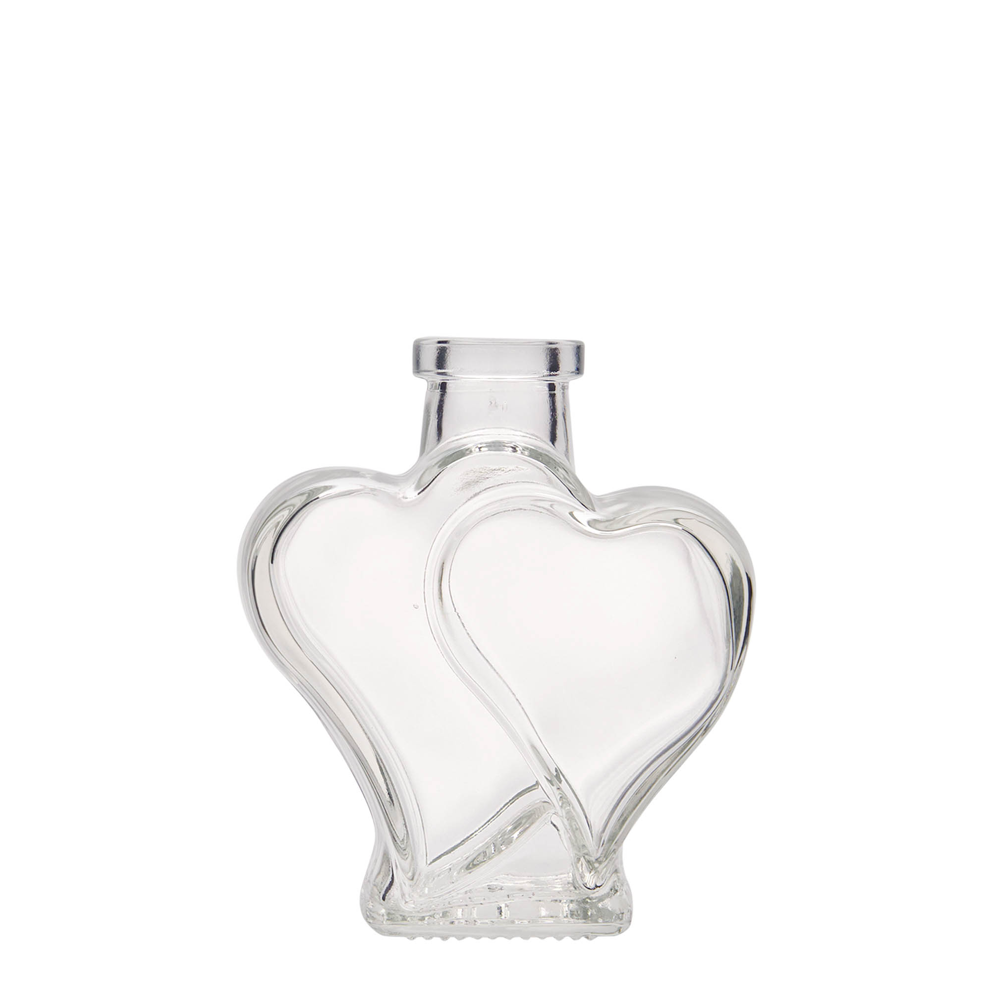 200 ml klaaspudel 'Kaks südant', sulgur: kork