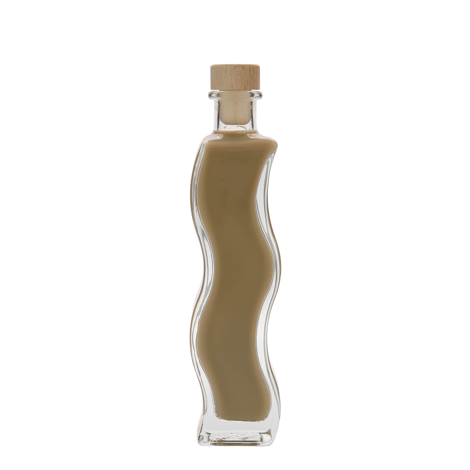200 ml klaaspudel 'Laine', ruudukujuline, sulgur: kork