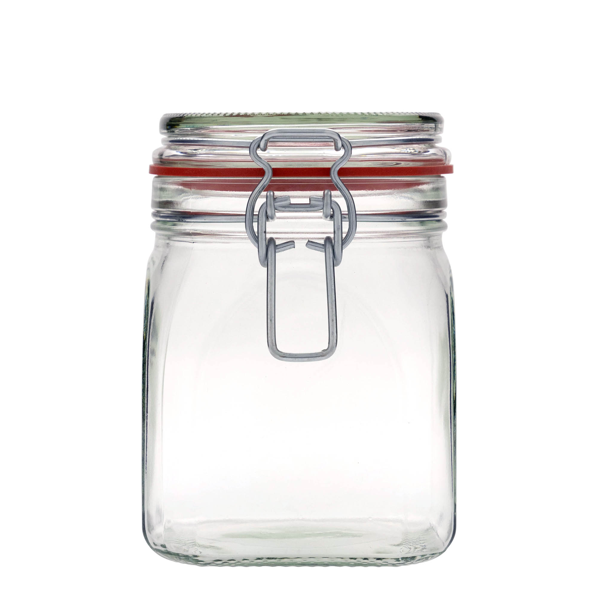 900 ml traadist sangaga klaaspurk, ruudukujuline, avale: traadist sangalukk
