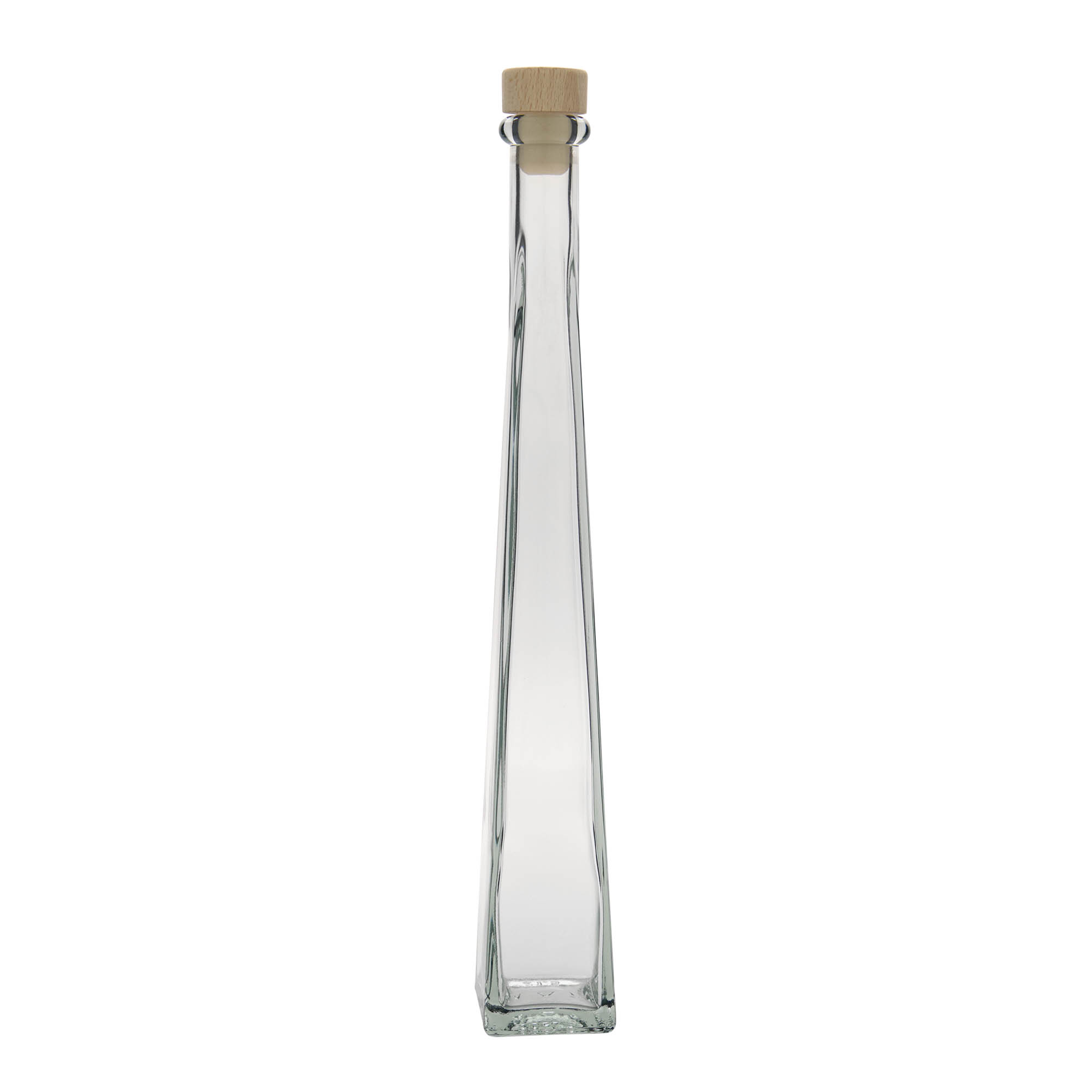 200 ml klaaspudel 'Dama Quadrato', ruudukujuline, sulgur: kork