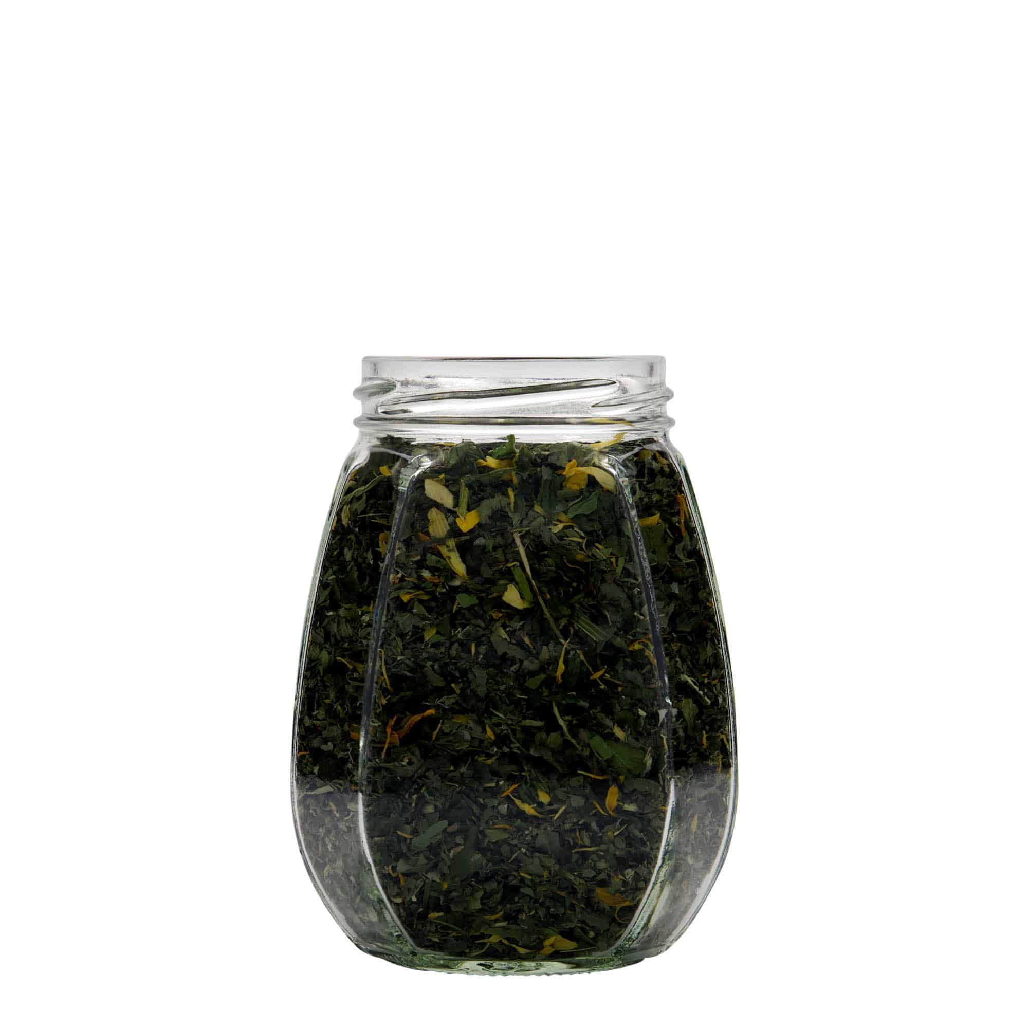 385 ml dekoratiivpurk, kuuekandiline, sulgur: twist-off (TO 63)