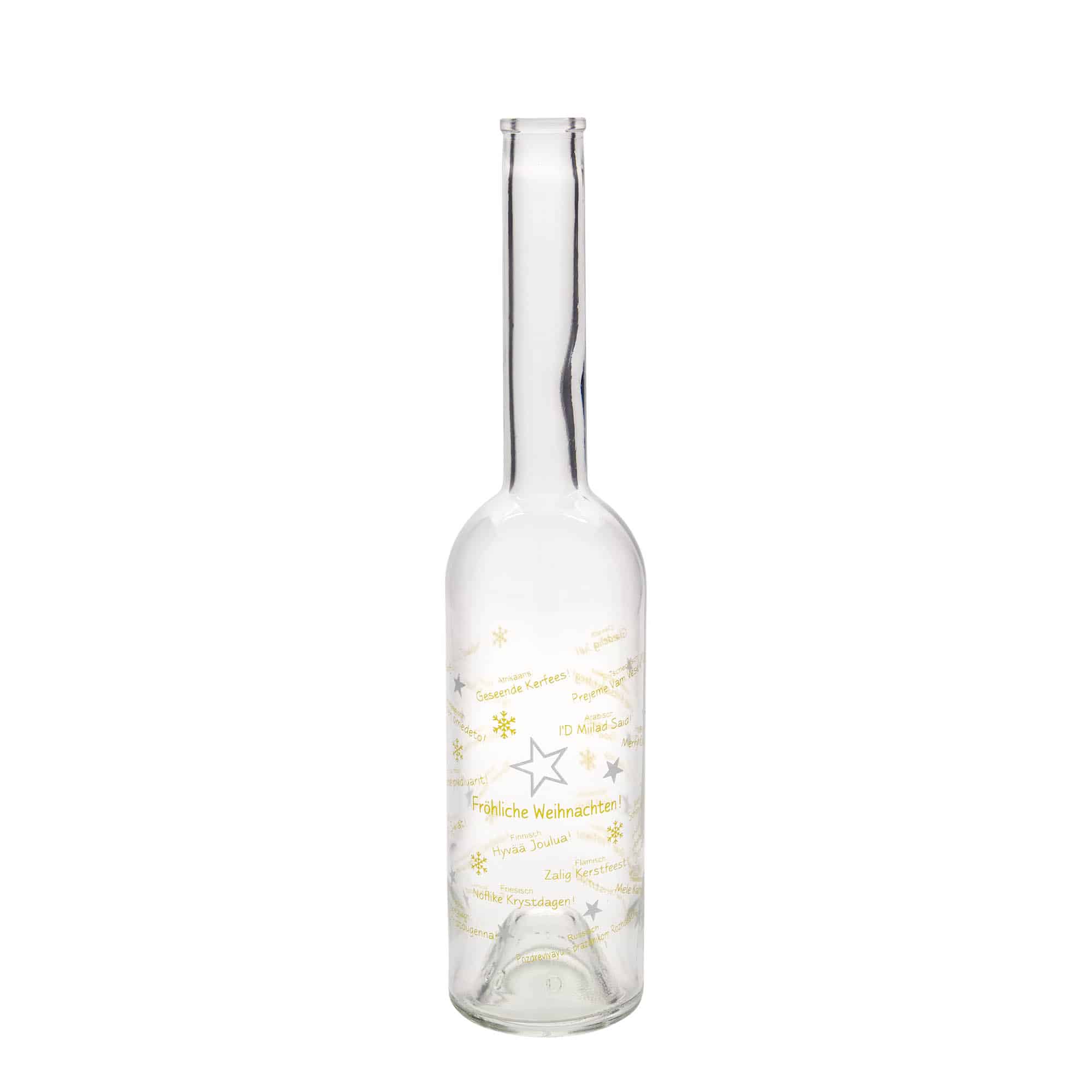 500 ml klaaspudel „Opera“, motiiv: Jõulud maailmas, avale: kork