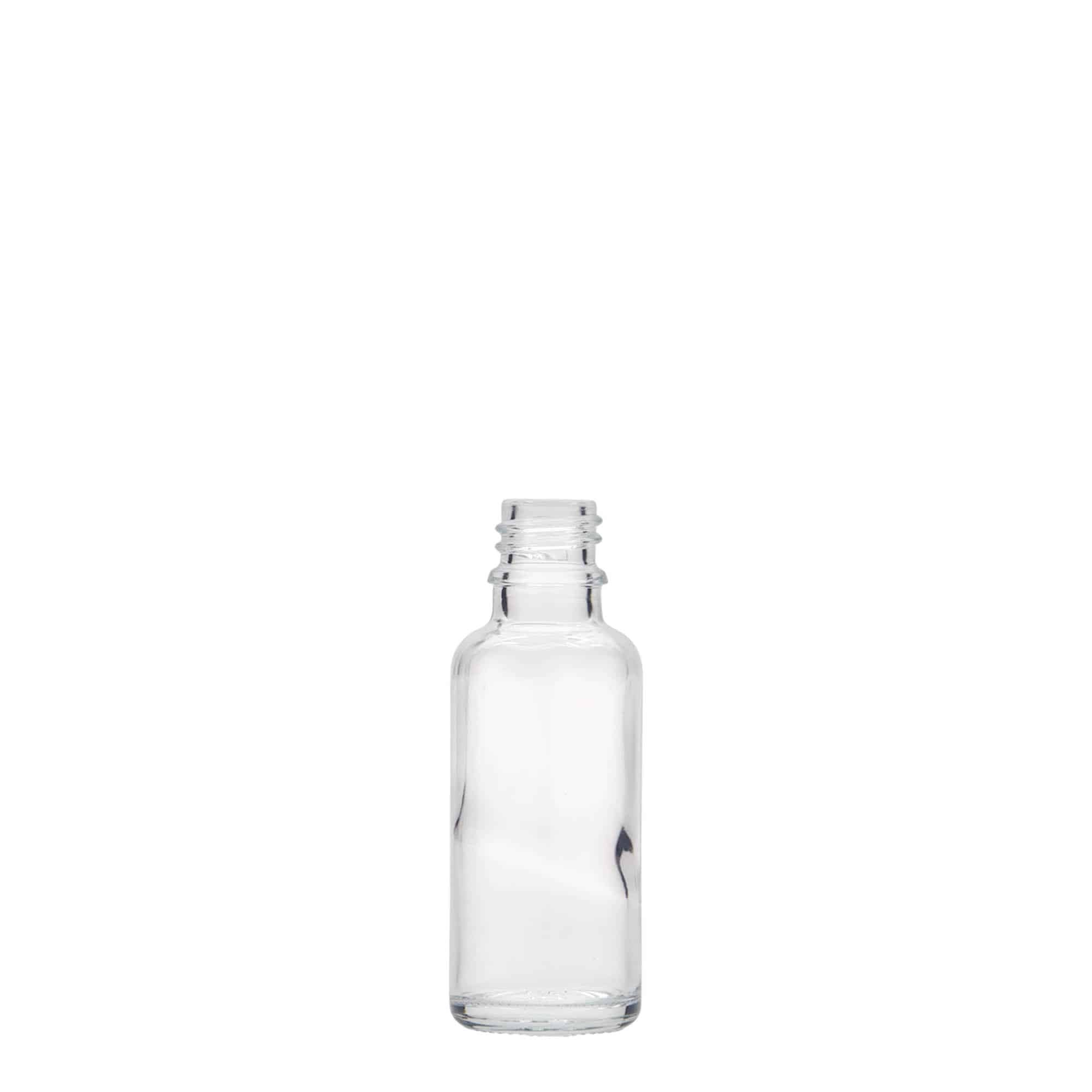 30 ml meditsiinipudel, klaas, suuava: DIN 18 30 ml meditsiinipudel, klaas, suuava: DIN 18