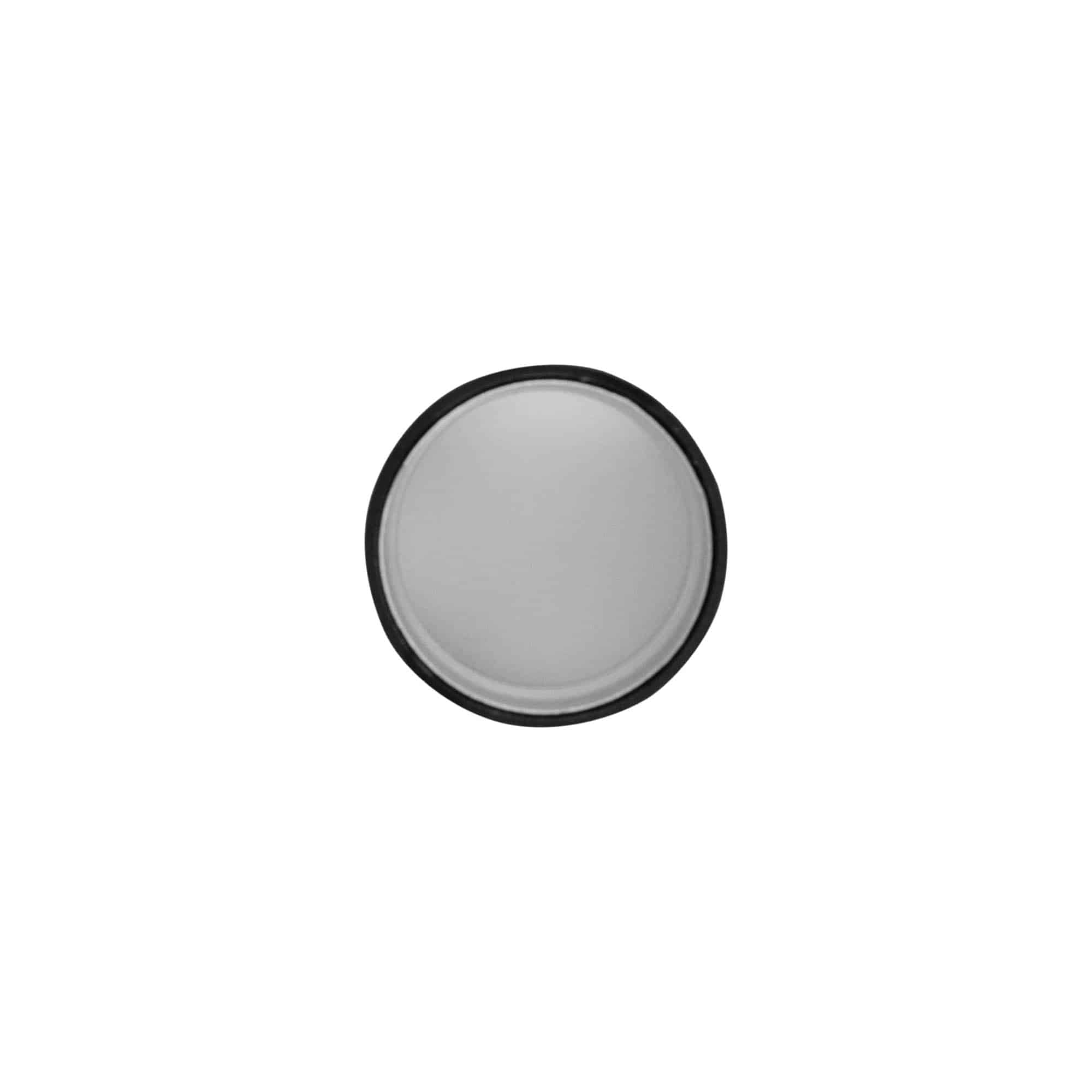 Kruvikork, metall-plastik, must, suuava jaoks: PP 28