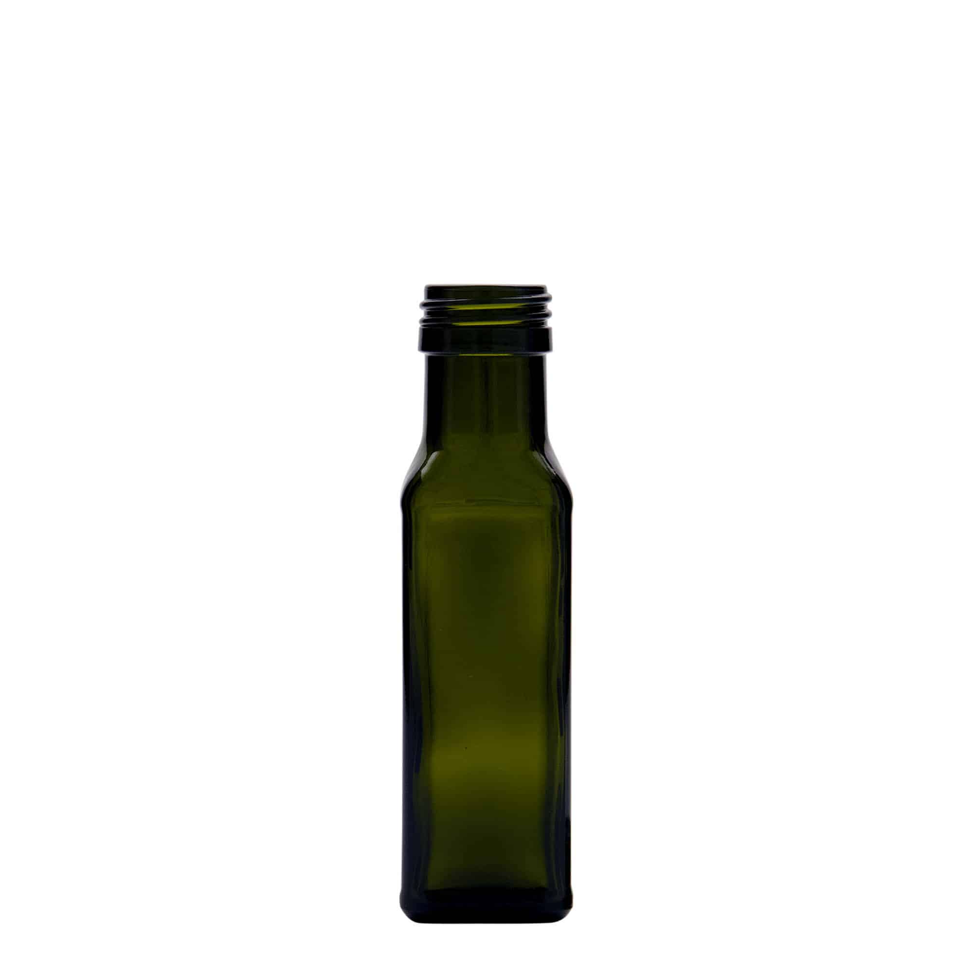 100 ml klaaspudel 'Marasca', ruudukujuline, antiikroheline, ava: PP 31,5
