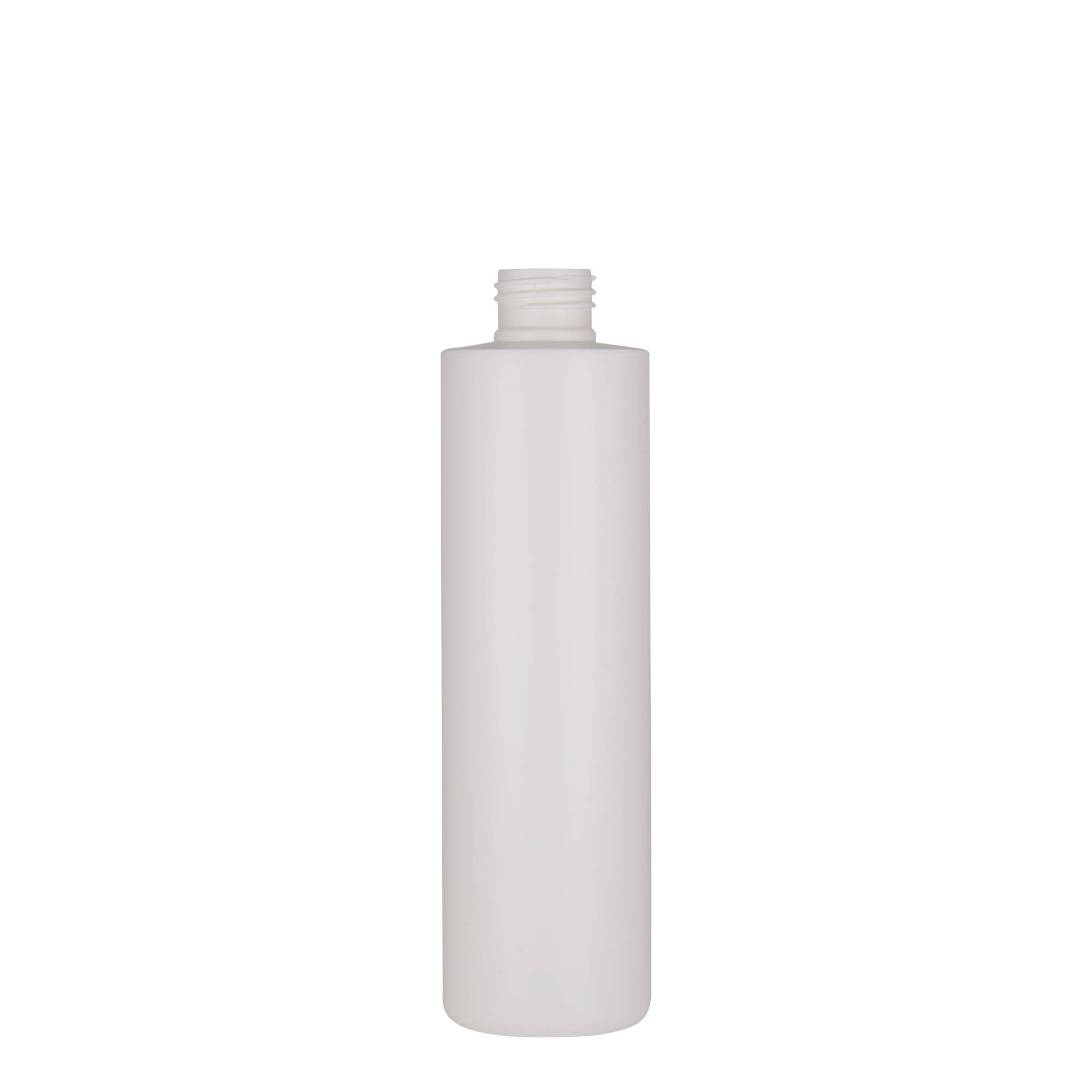 250 ml plastpudel „Pipe“, HDPE, valge, avale: 24/410
