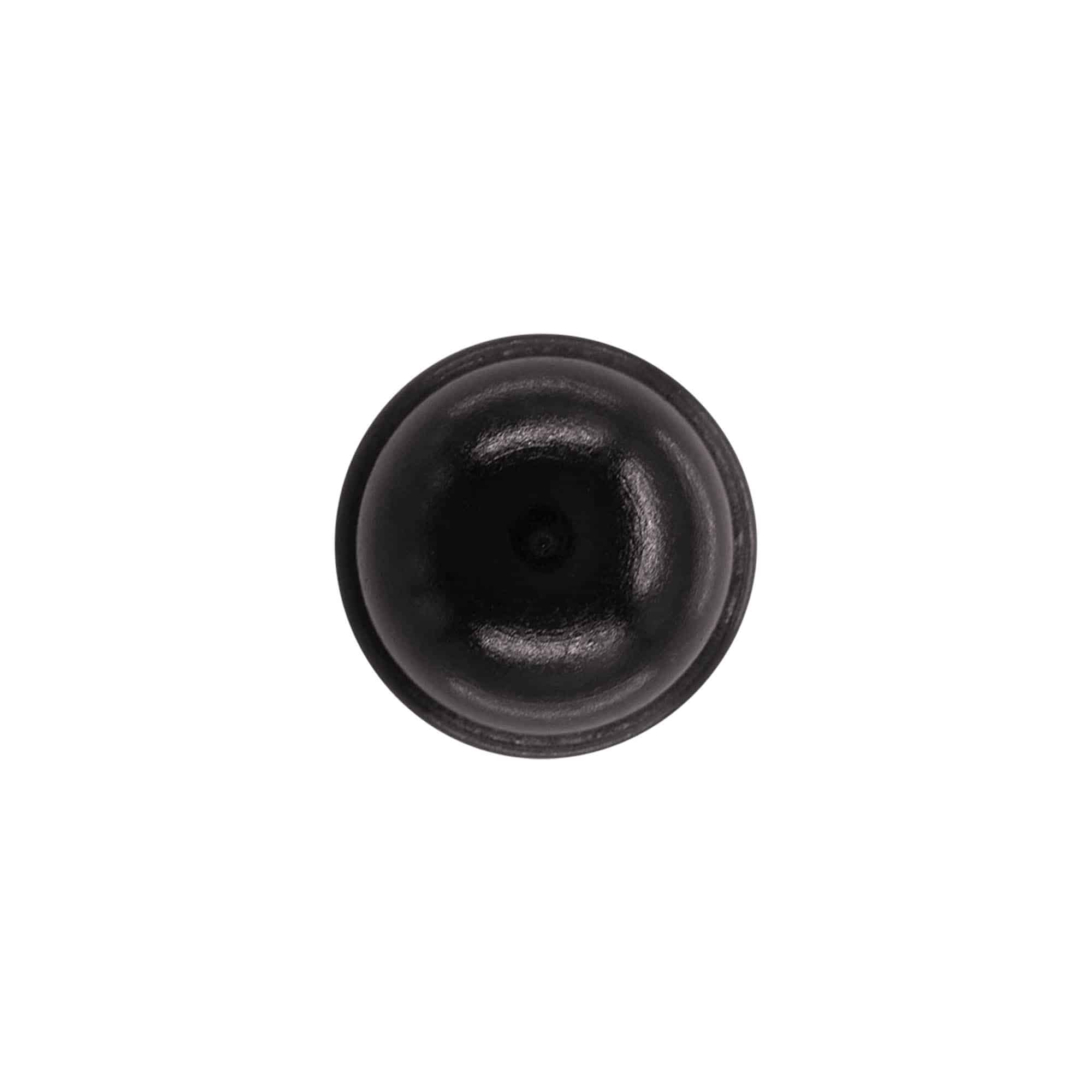 Käepideme kork 19 mm "Melon", puit/PE, must, suuava jaoks: kork