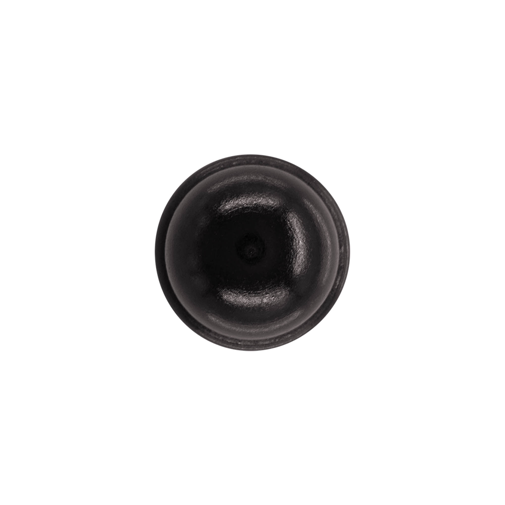 Käepideme kork 19 mm "Melon", puit/PE, must, suuava jaoks: kork Käepideme kork 19 mm "Melon", puit/PE, must, suuava jaoks: kork