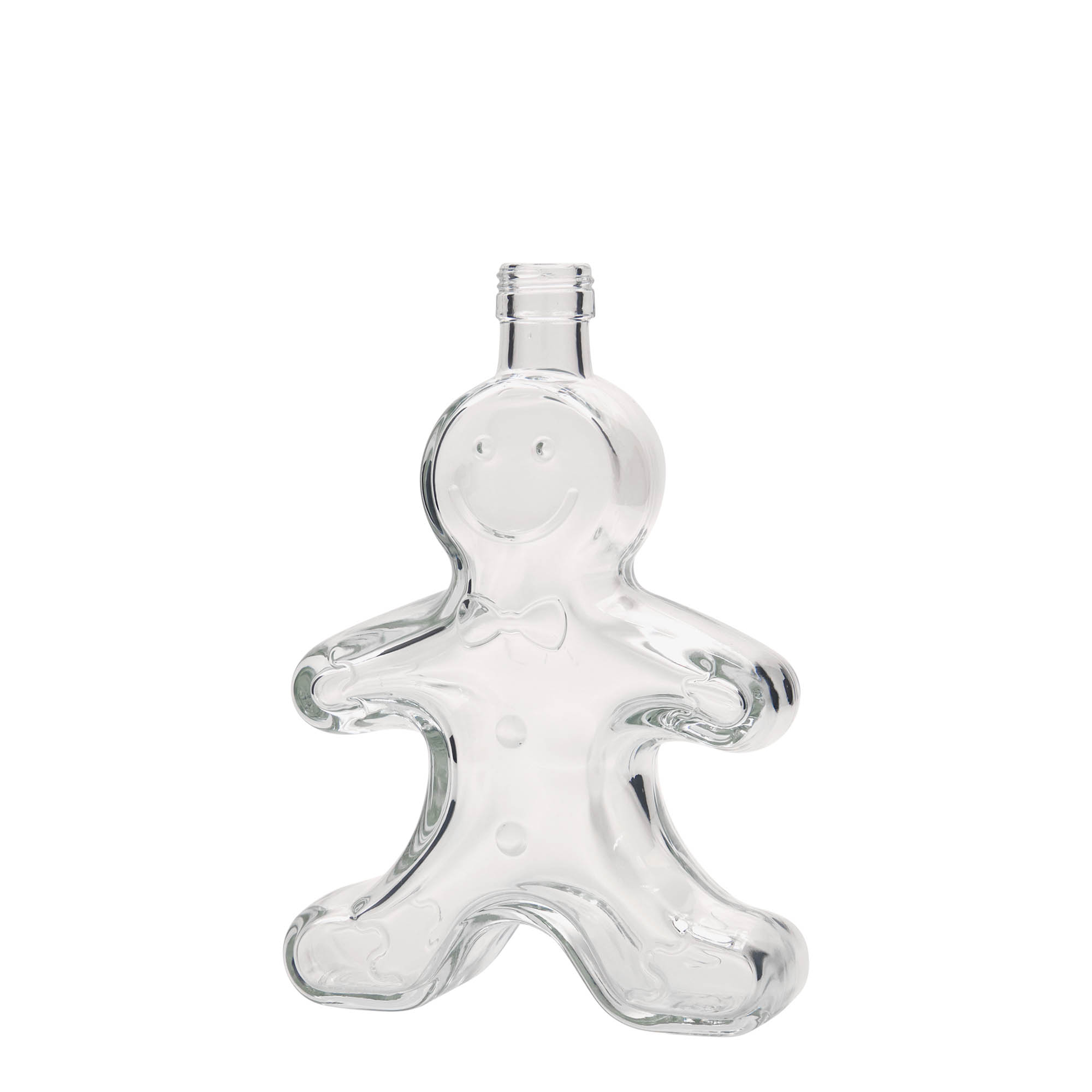 250 ml klaaspudel 'Lebkuchenmann', suuava: PP 24