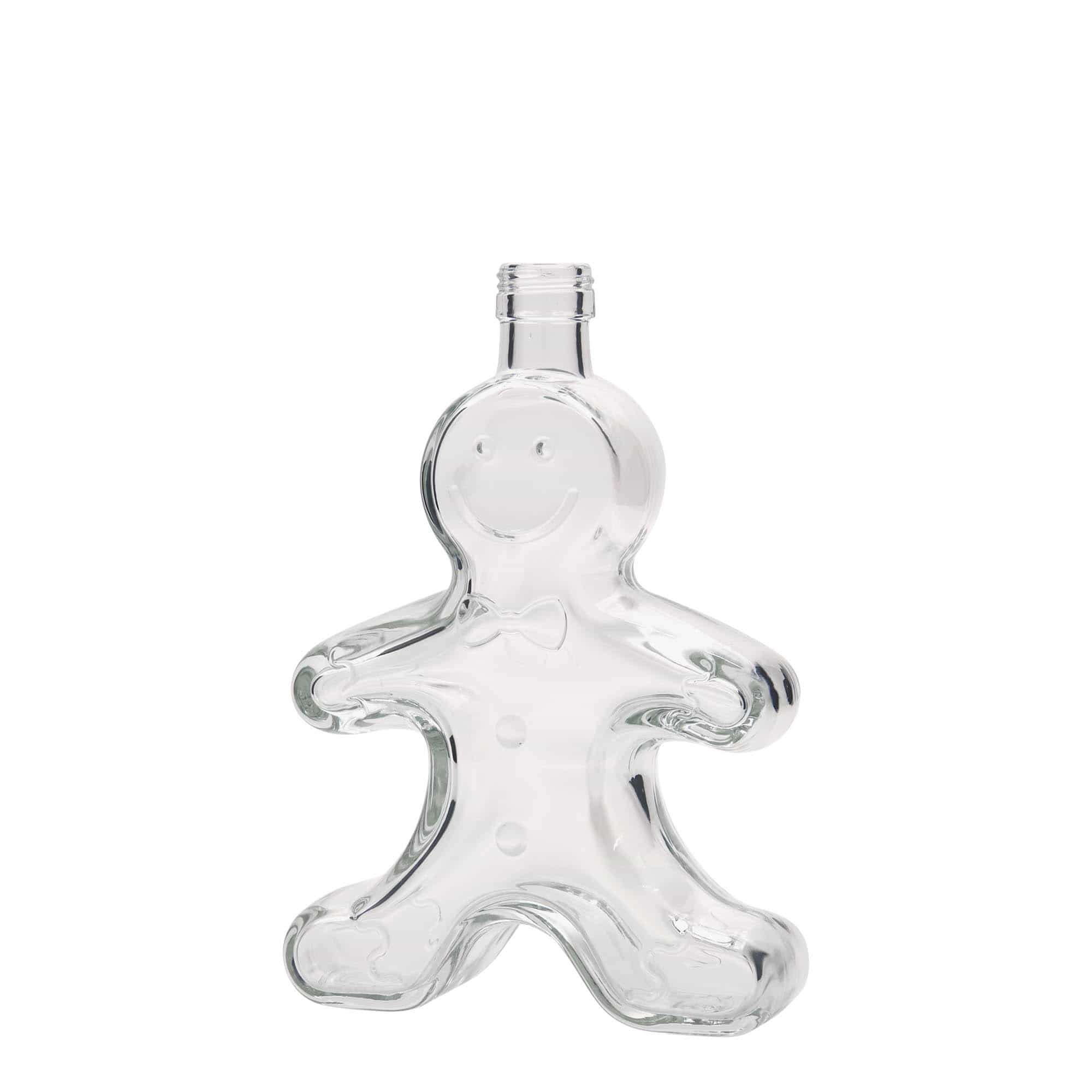 250 ml klaaspudel 'Lebkuchenmann', suuava: PP 24