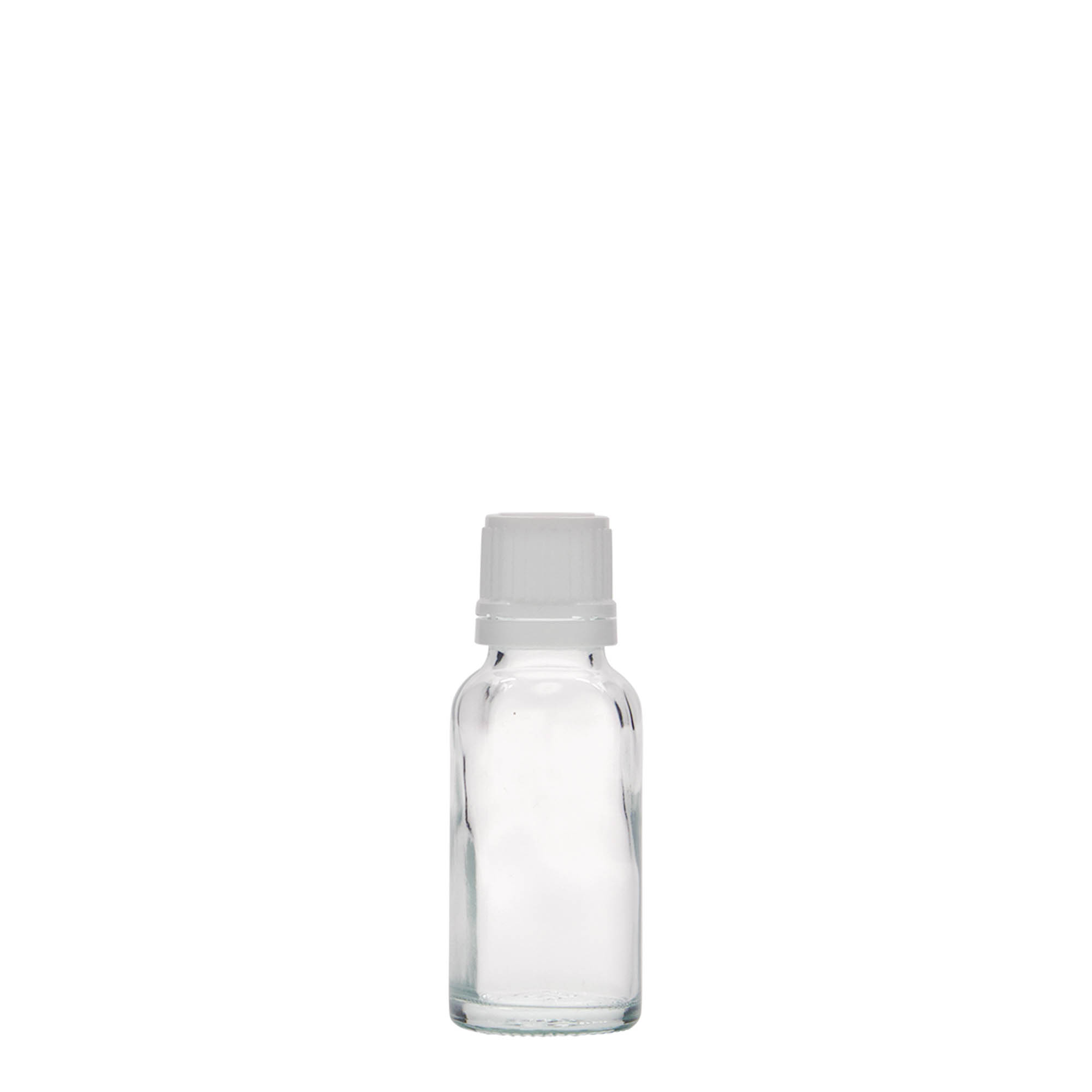 20 ml meditsiinipudel, klaas, suuava: DIN 18