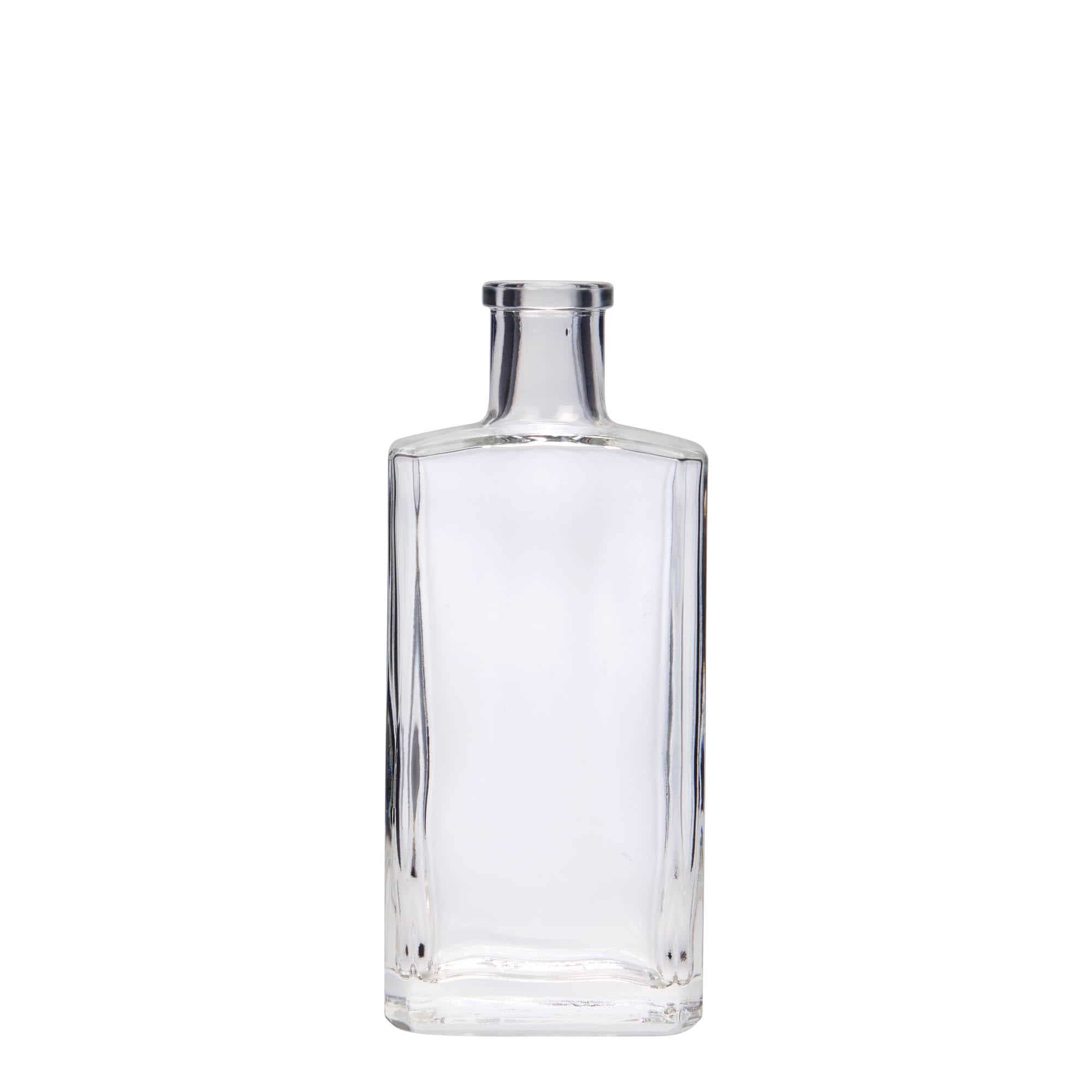 200 ml klaaspudel 'Shiny', ristkülikukujuline, sulgur: kork