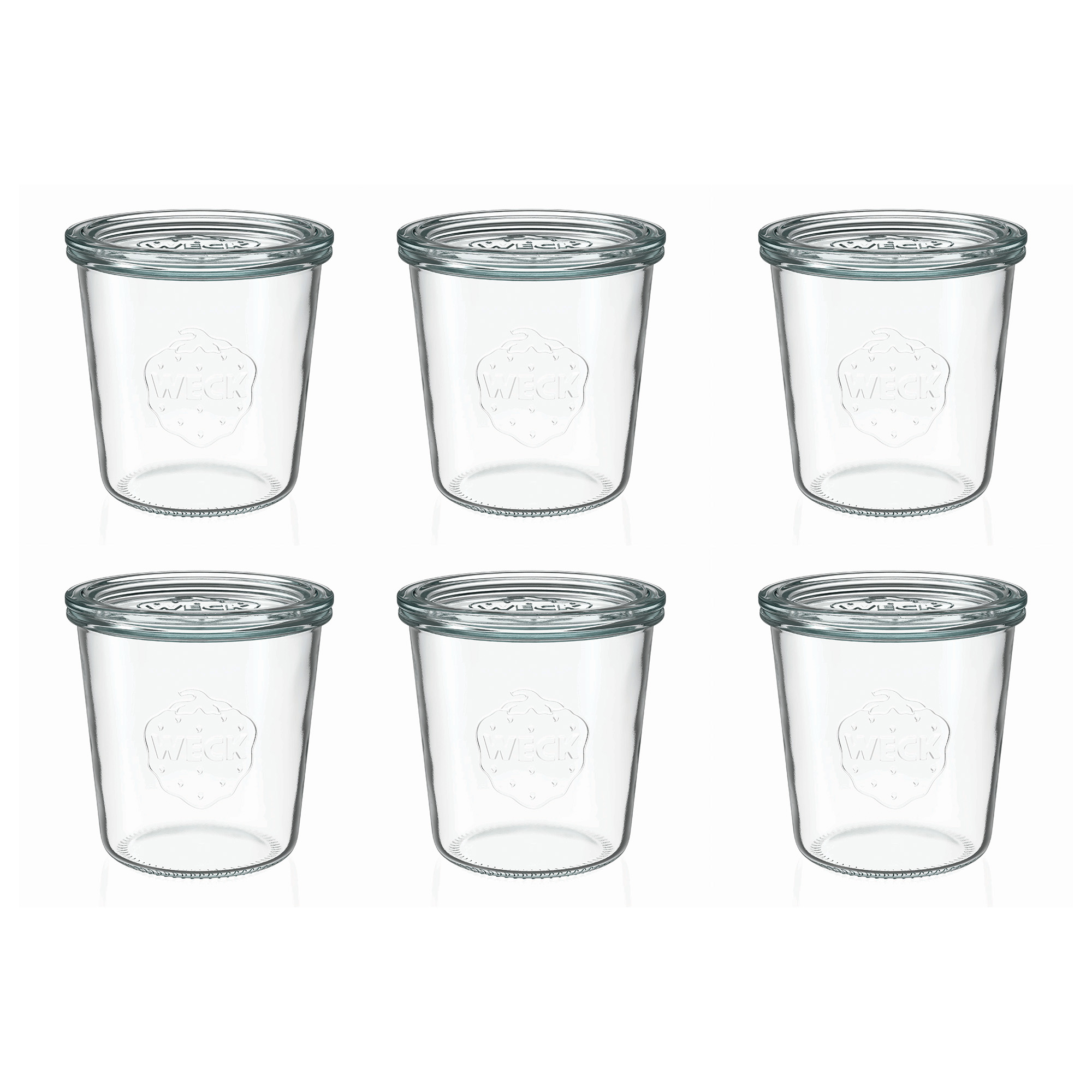6x 580 ml WECK-klaaspurk klaaskaanega RR 100