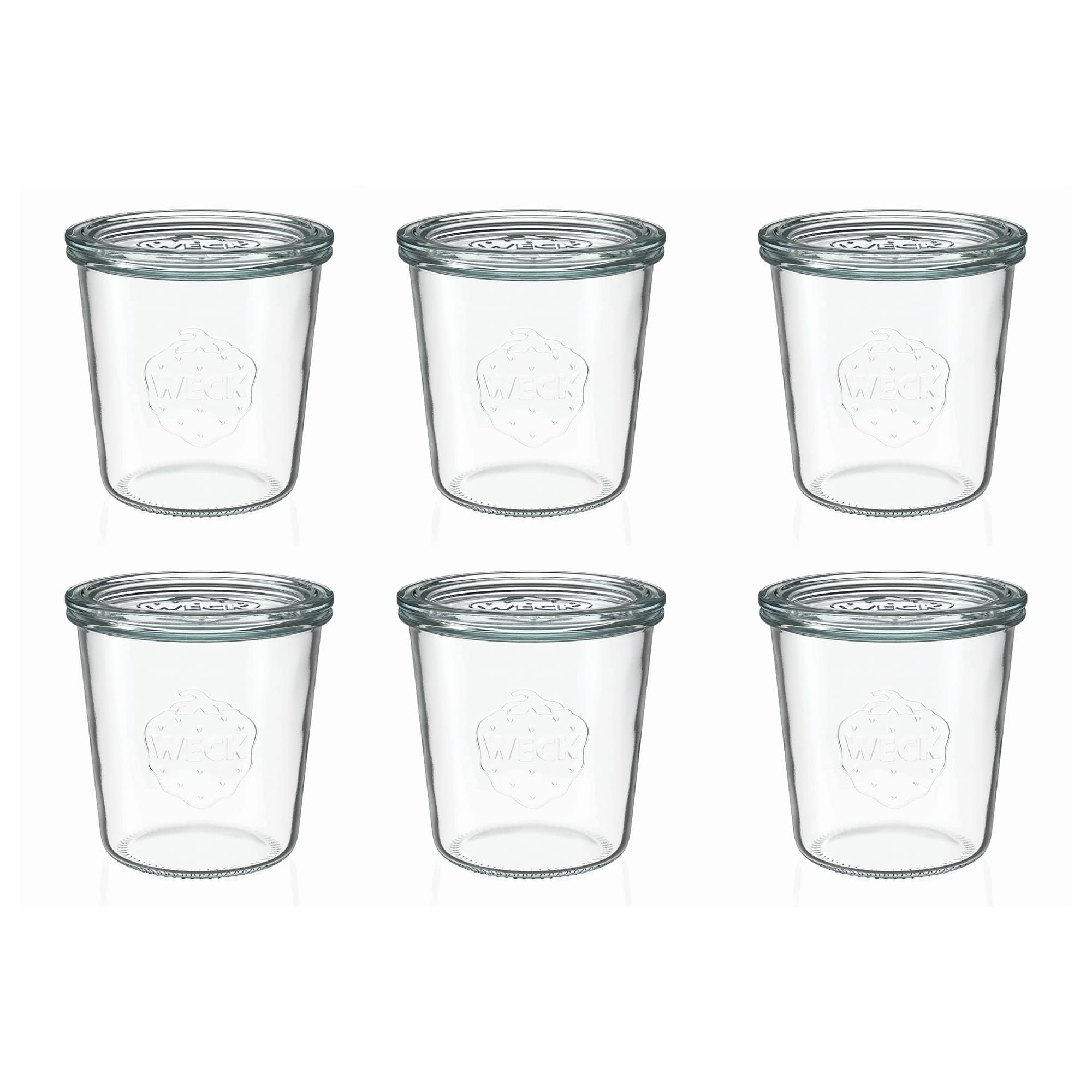 6x 580 ml WECK-klaaspurk klaaskaanega RR 100