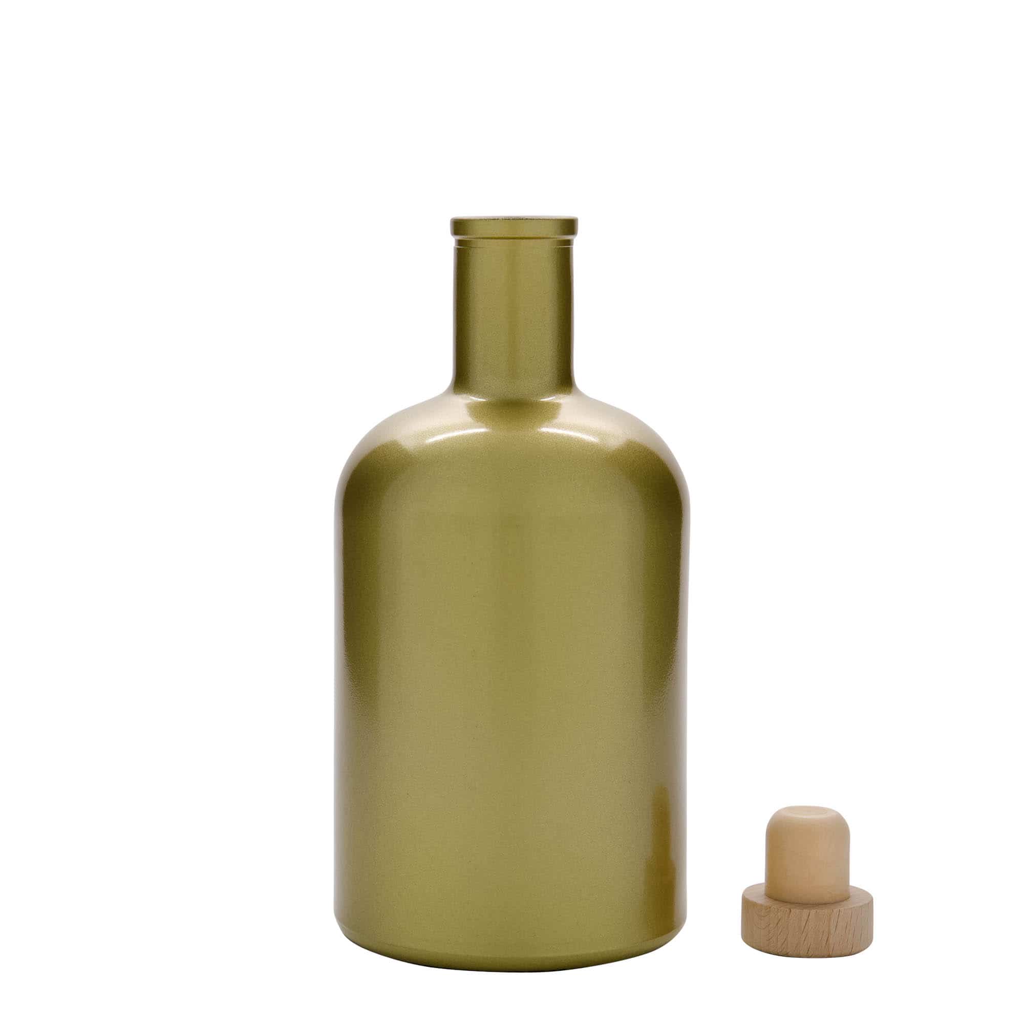 700 ml klaaspudel 'Gerardino', kuldne, ava: kork