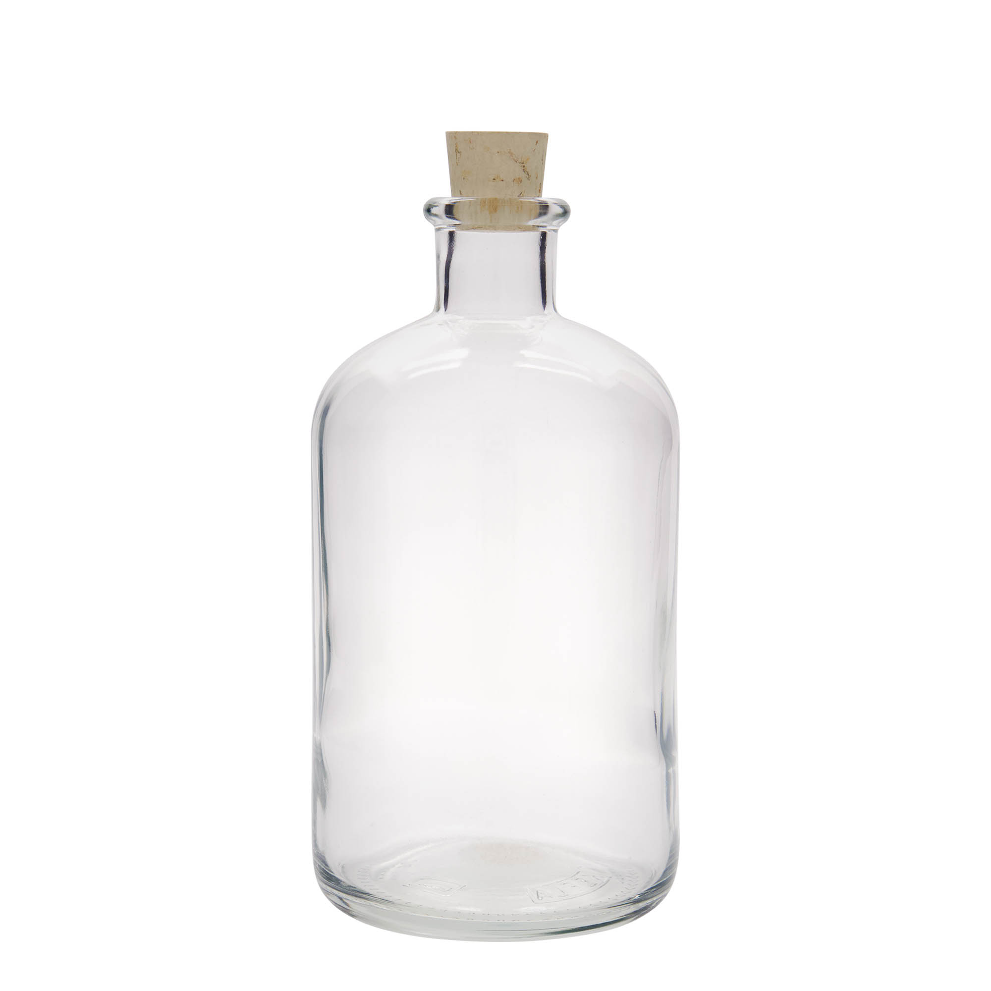 1.000 ml apteegipudelis klaas, suuava: kork